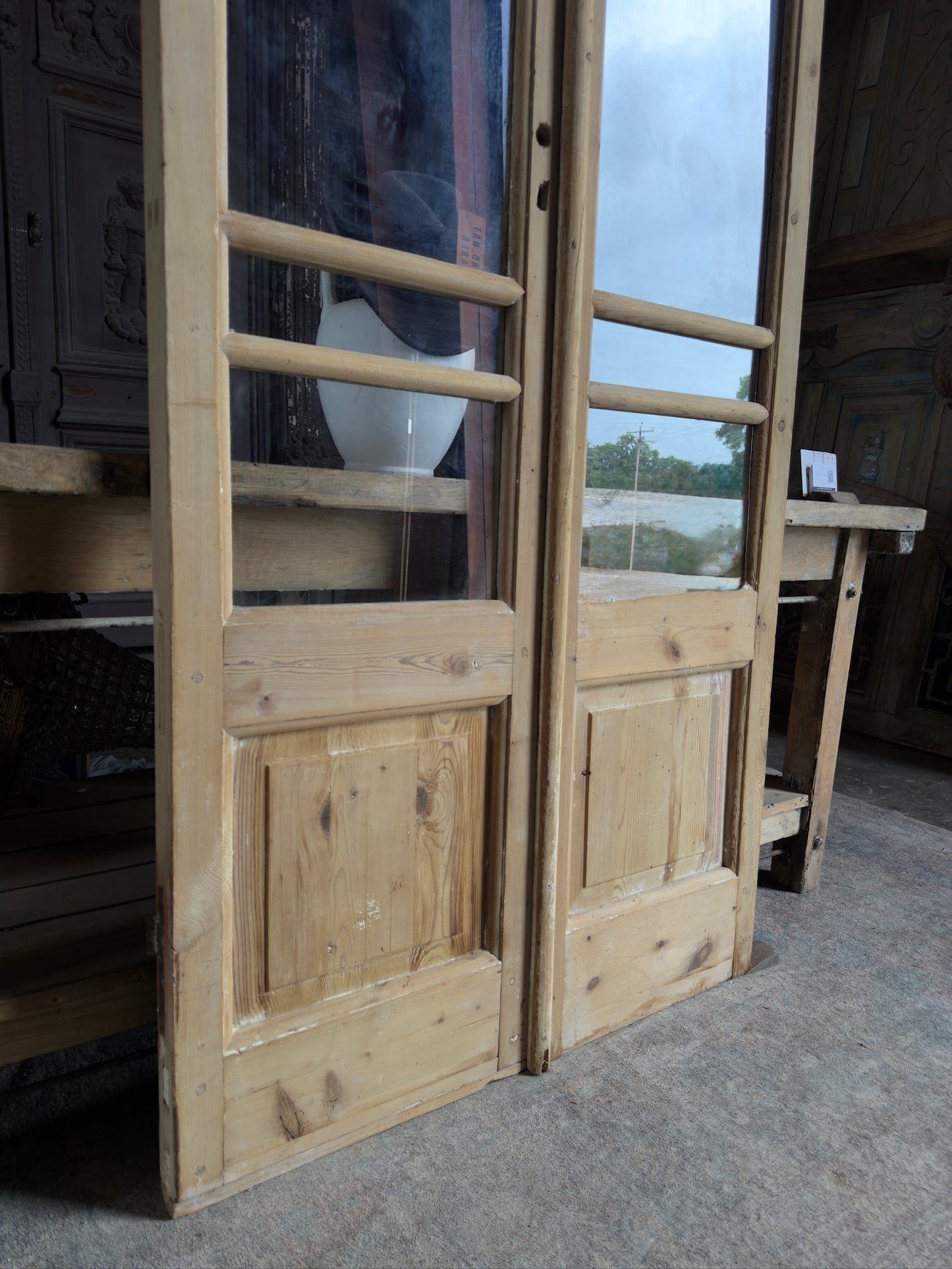 Glass Antique French Doors - 37.5x101.5 J601