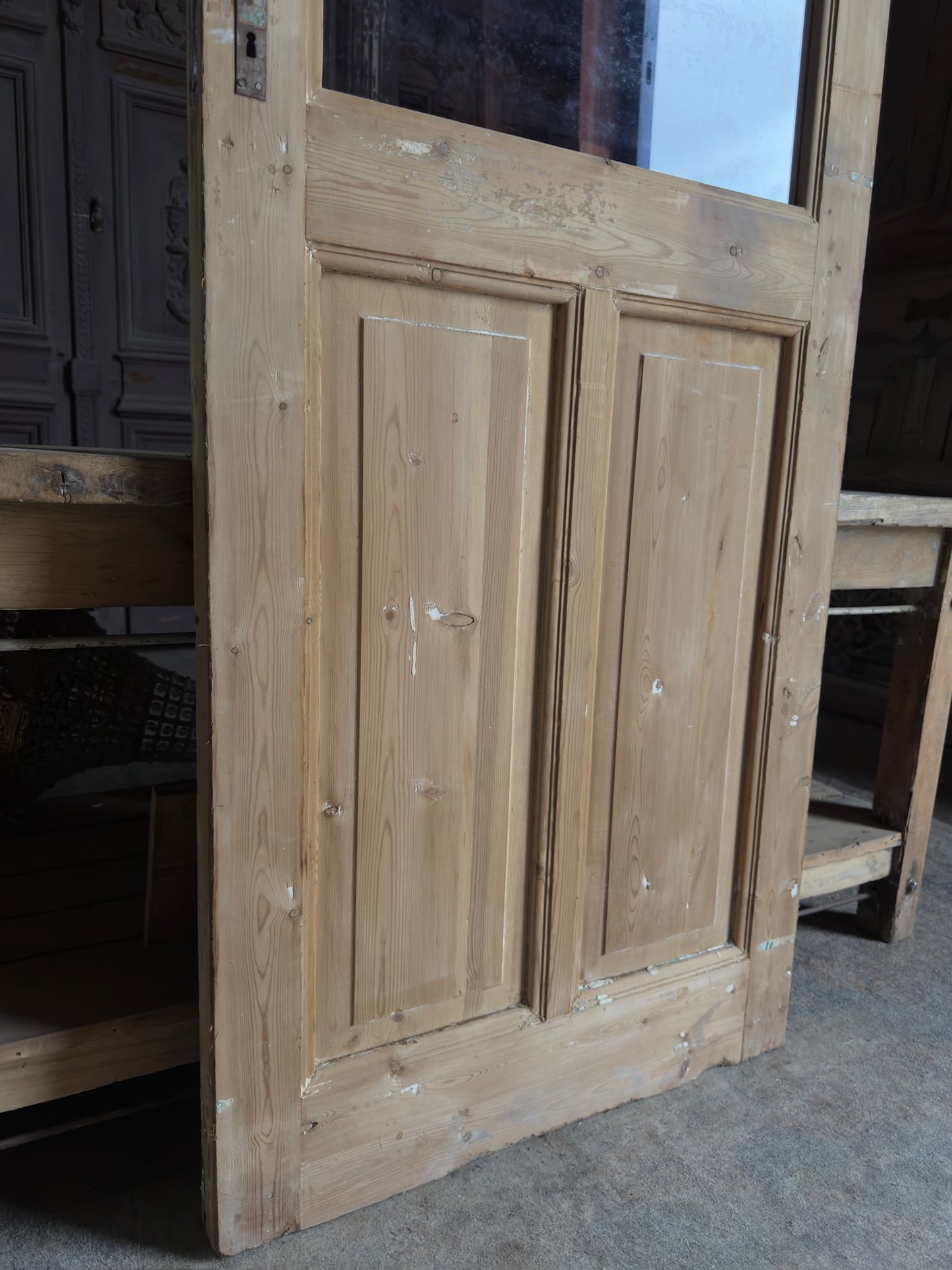 Antique Glass Single Door - 32x87 K105