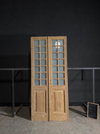 Antique Obscured Glass 14 Lite French Doors - 43.25x98 - N575