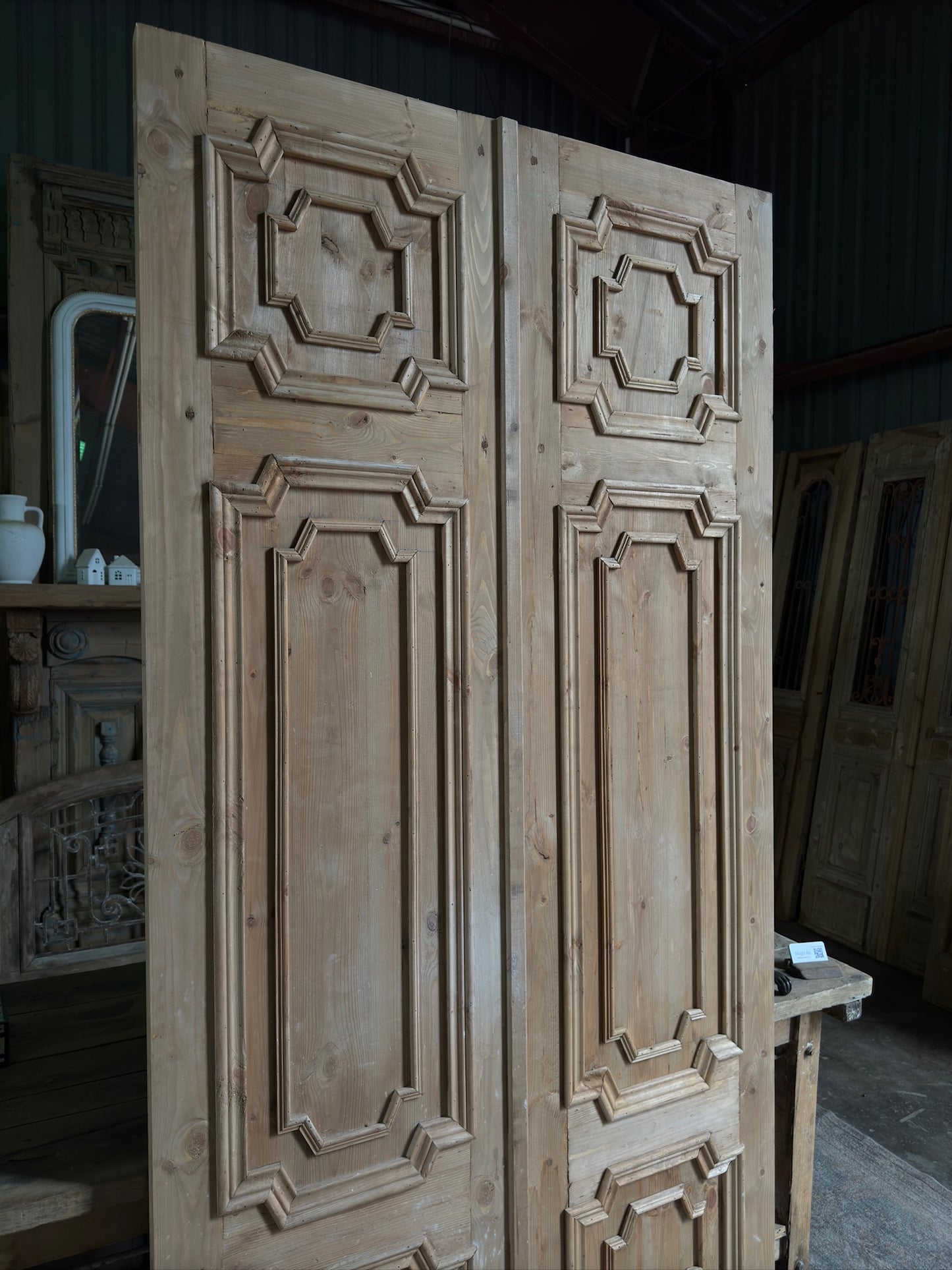 (Xavier) Handcrafted Solid Wood French Doors - 47x96 H206