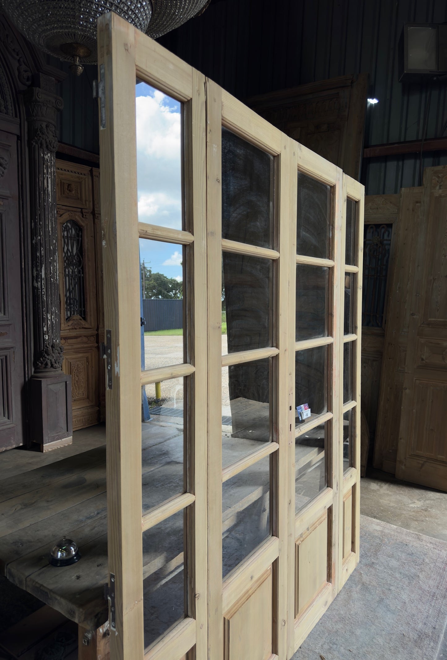 Antique Bi-Fold French Glass Doors - 72x83 K241