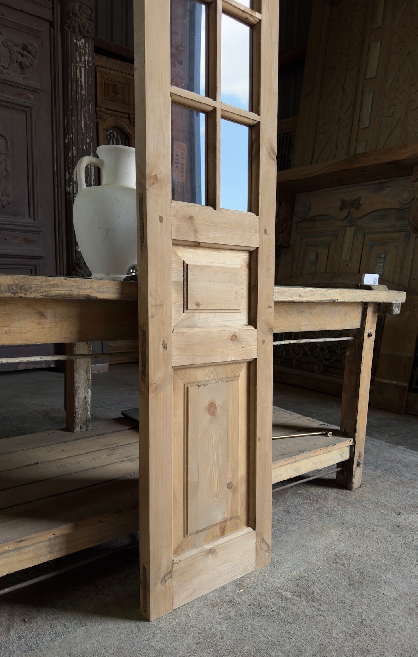 Handcrafted 8 Lite Single Glass Door - 16x80 L26