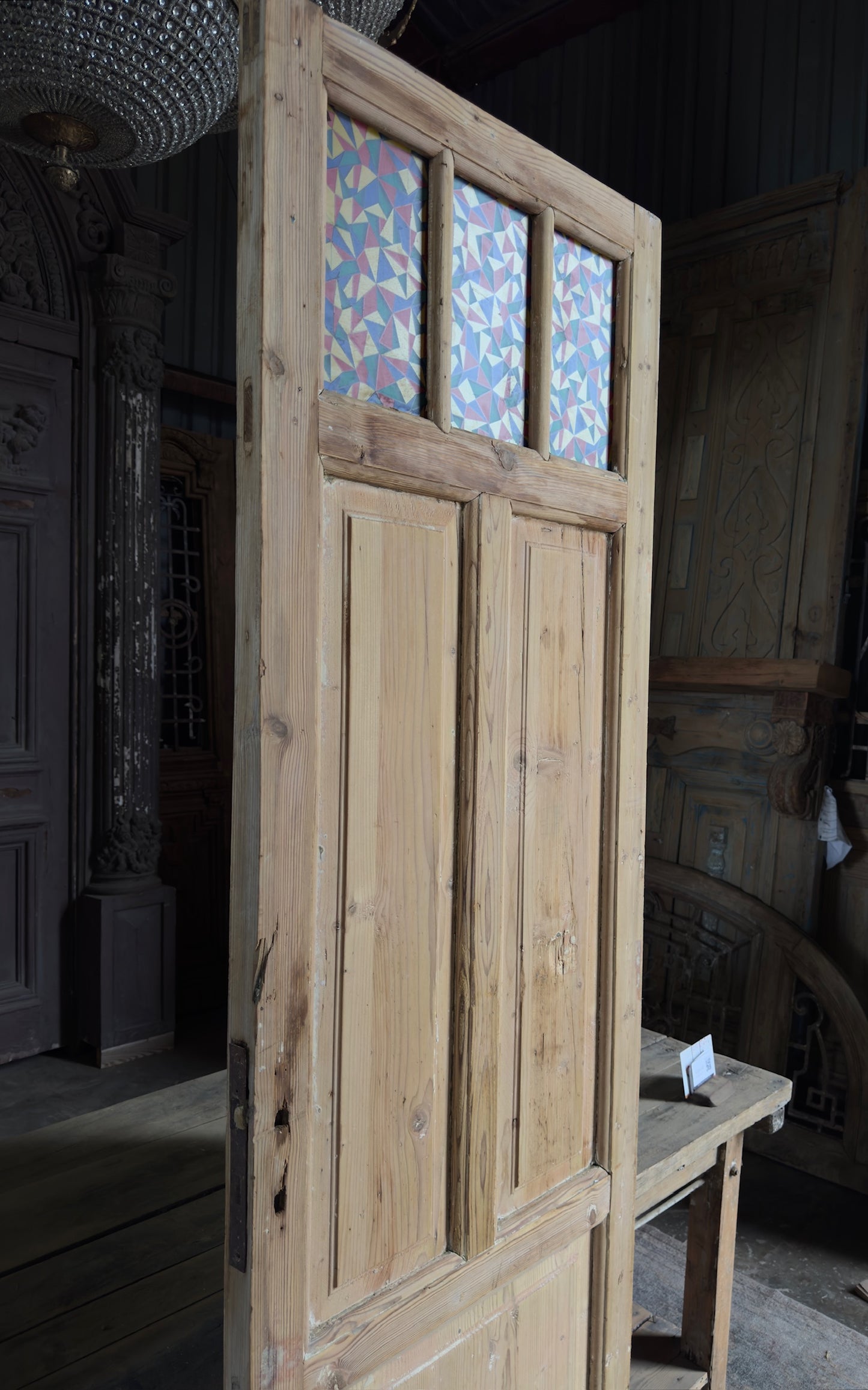 Bespoke Stained Glass Antique Door - 28x90.25 J594