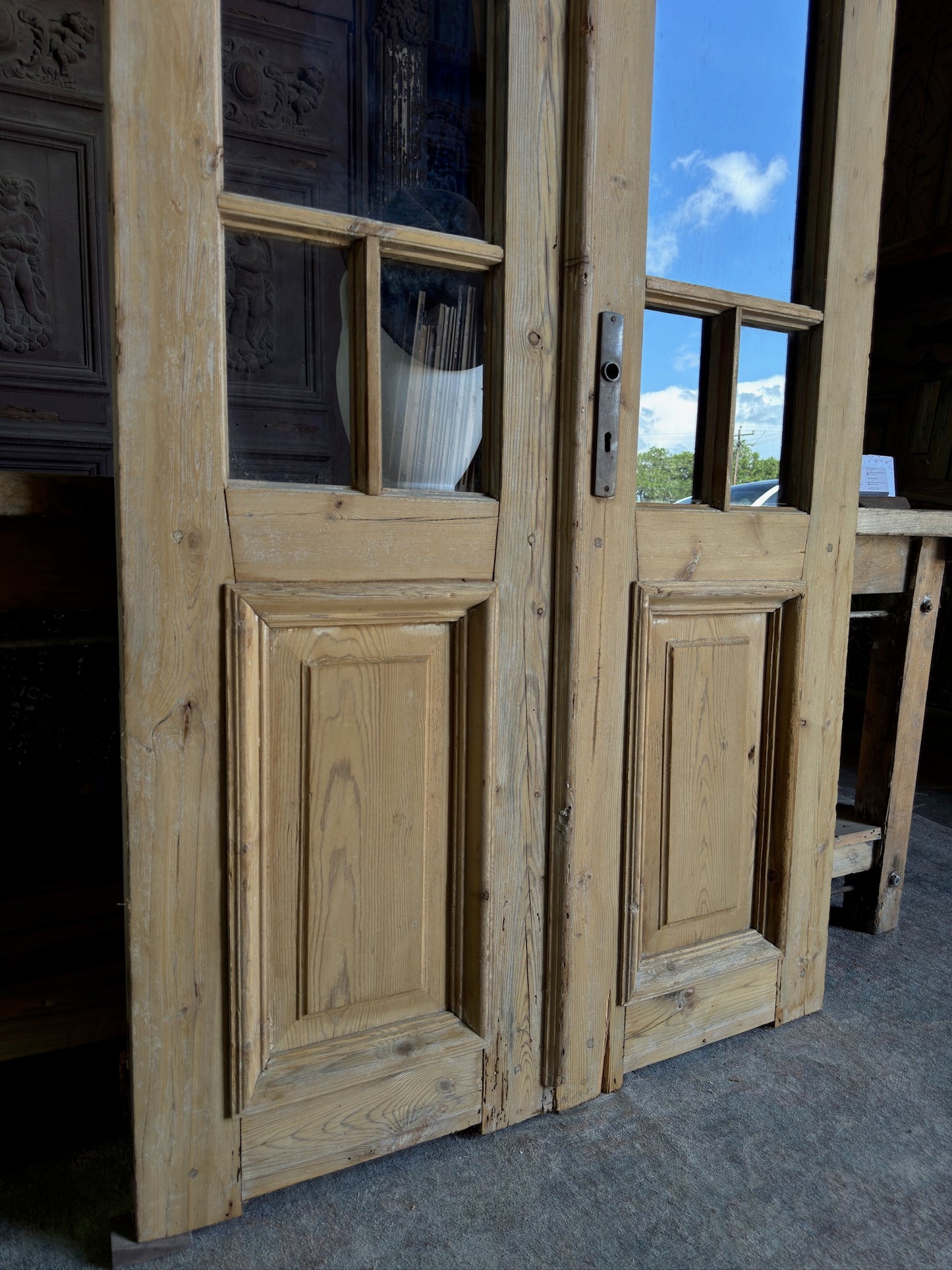 Glass Antique French Doors - 40x100 J569