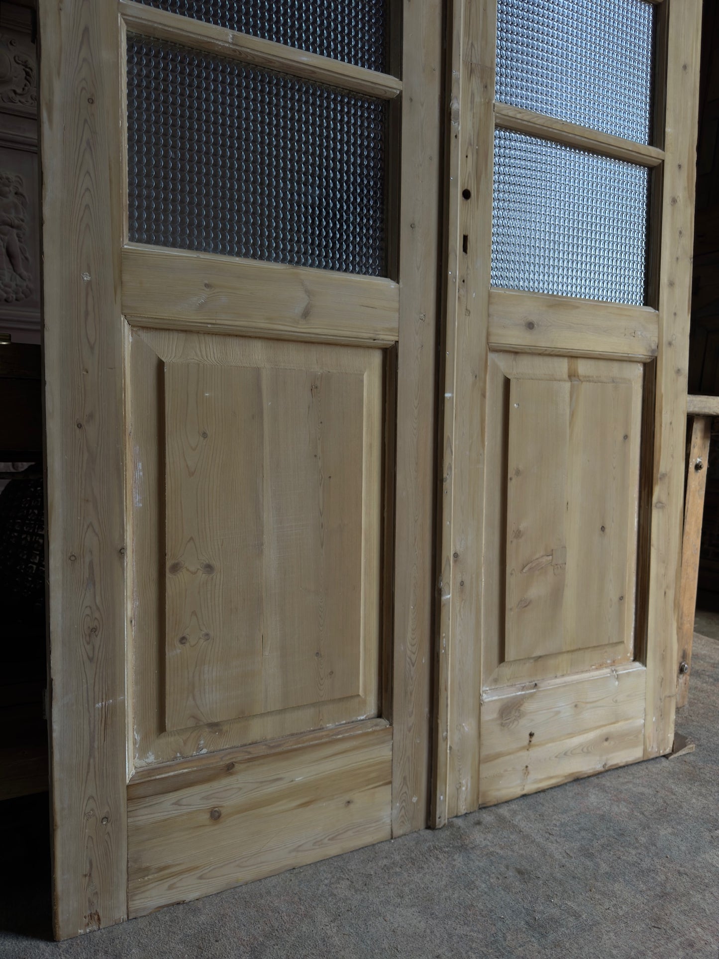 4 Lite Antique Glass French Doors - 48x88.5 J576