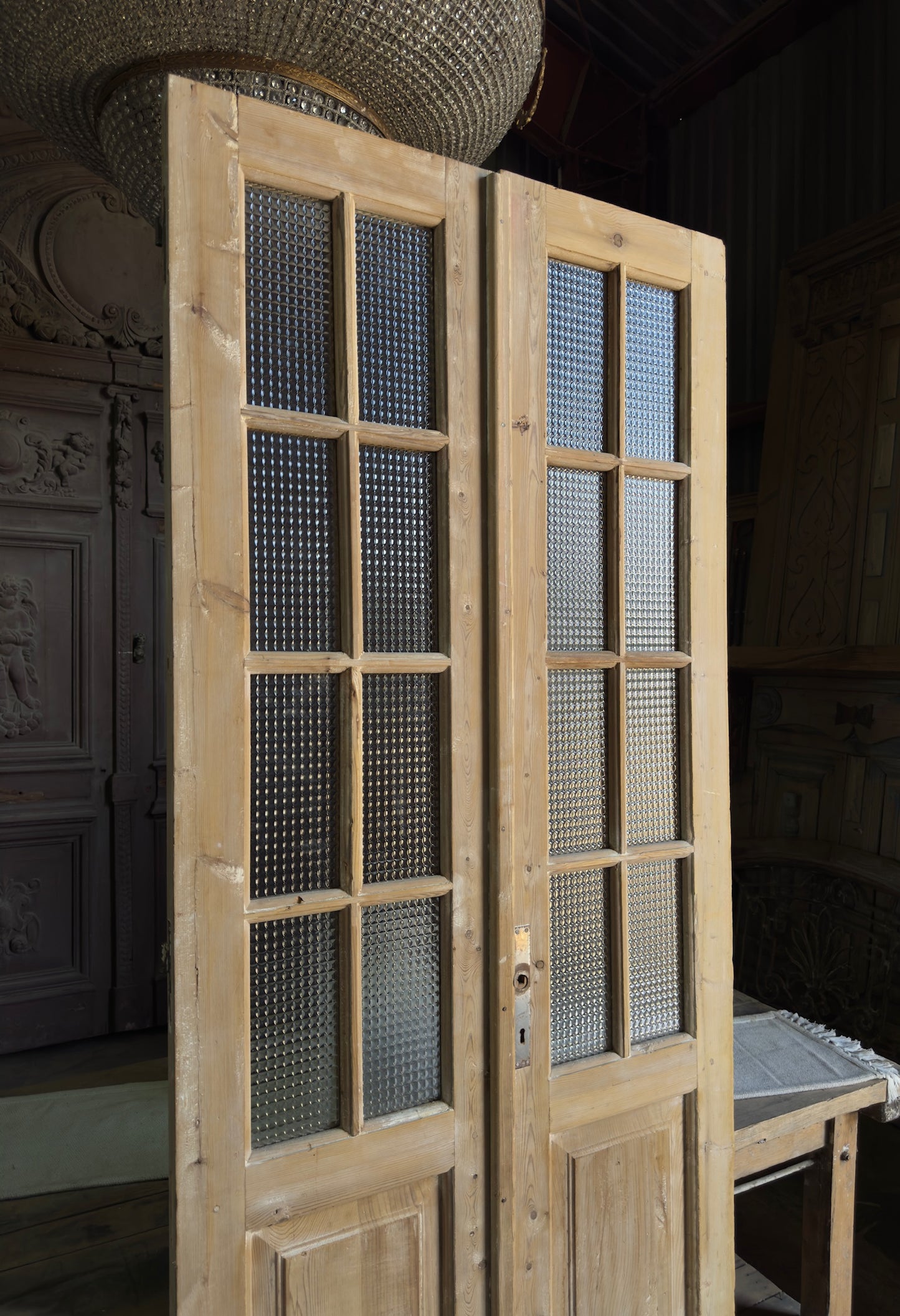 8 Lite Antique French Doors - 37x92.25 J510