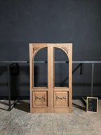 (Valencia) Handcrafted Arched Open Glass French Doors - 48x80 - N193