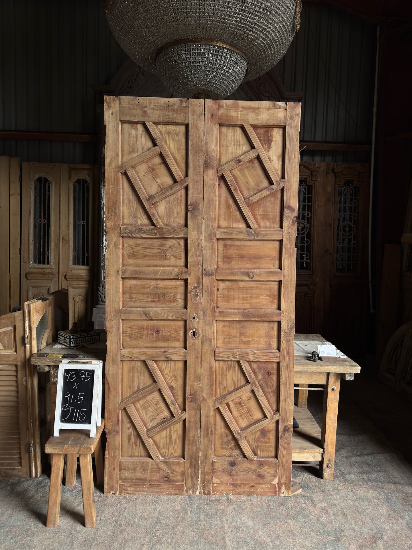 Antique Moraccan Style Solid Doors -43.75x91.5 J115