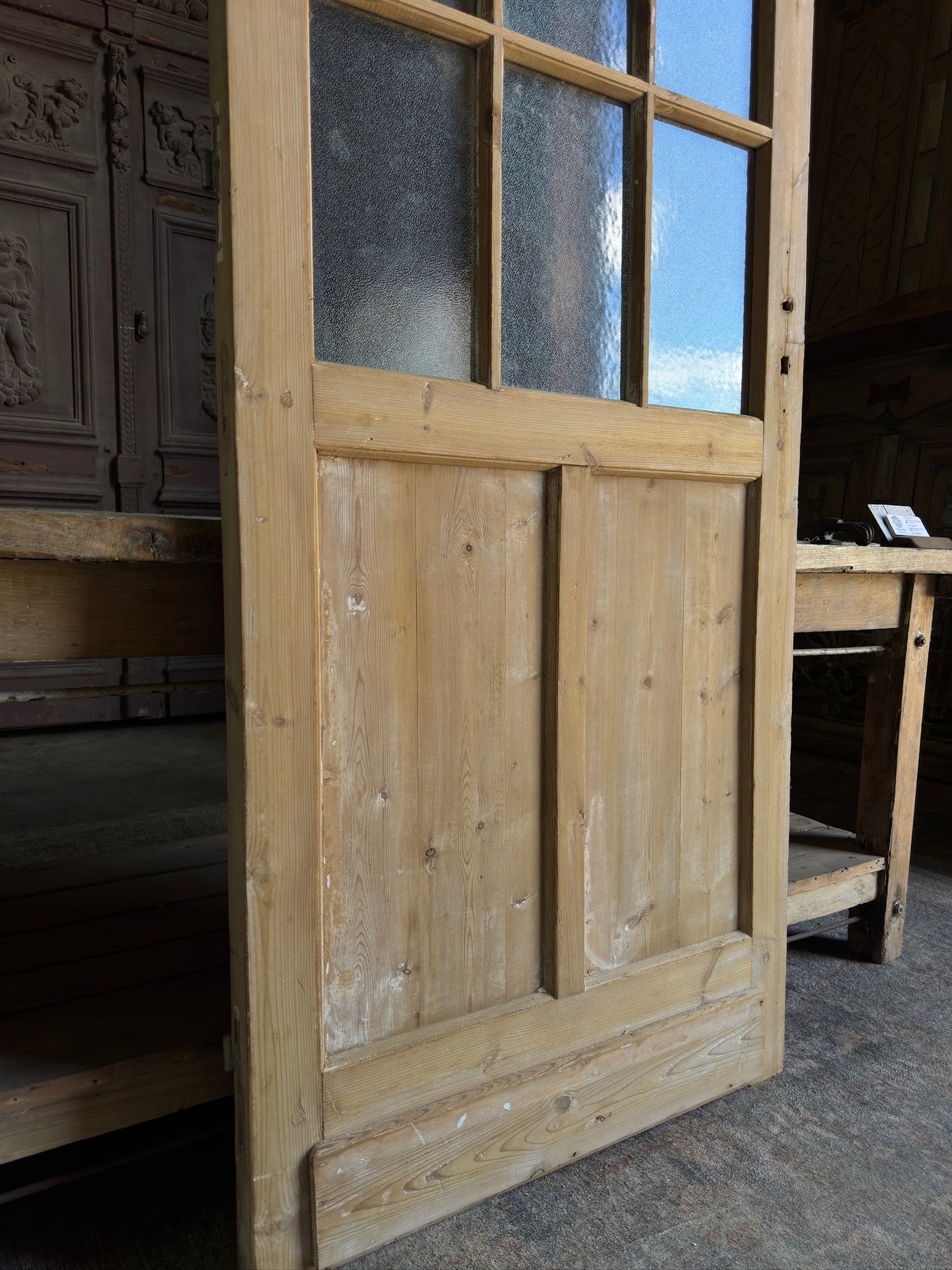 9 Light Single Antique Glass Door - 32x84.25 J130