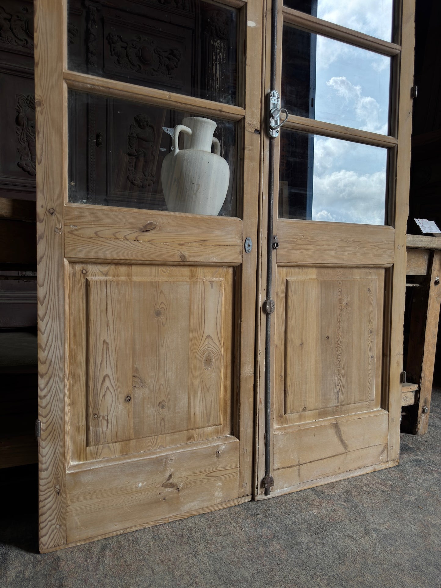 10 Lite European Antique Glass French Doors - 44x88.5 J303