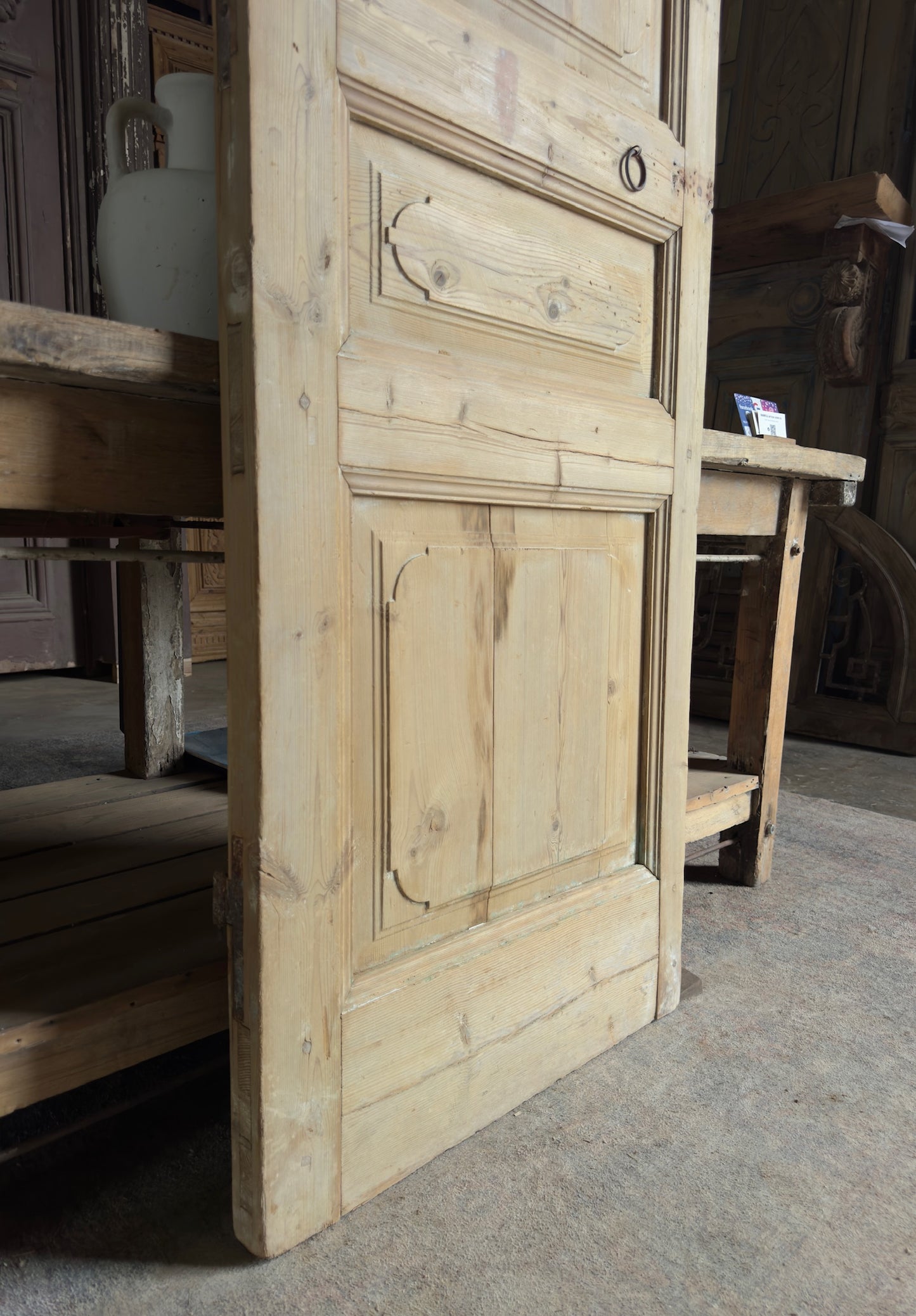 3 Panel Single Solid Antique Door - 26.5x82 K231