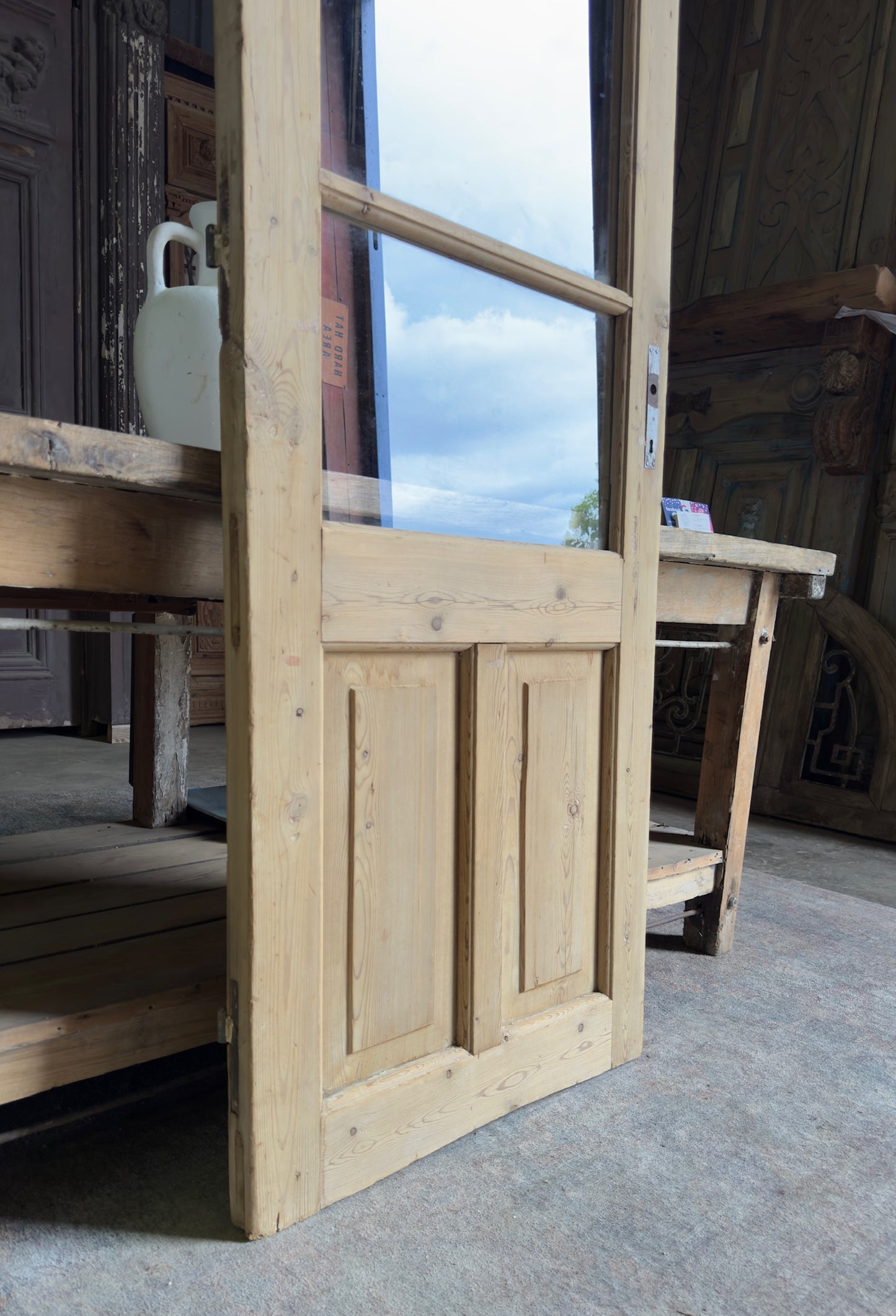 Single Antique Glass Door - 26.75x82.25 K260