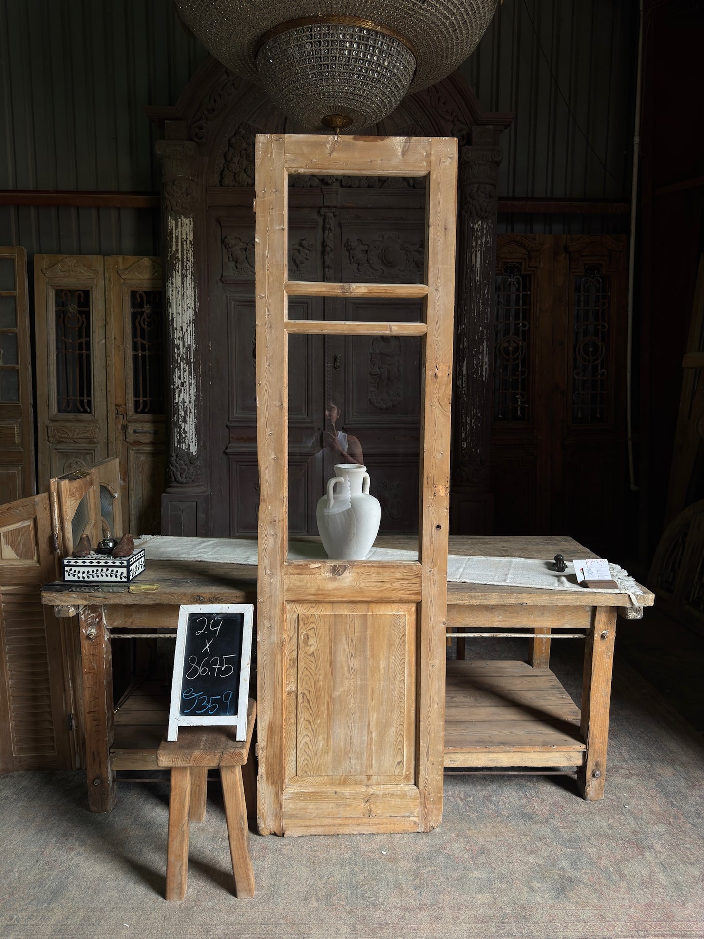 Single Antique Glass Door - 24x86.75 J359
