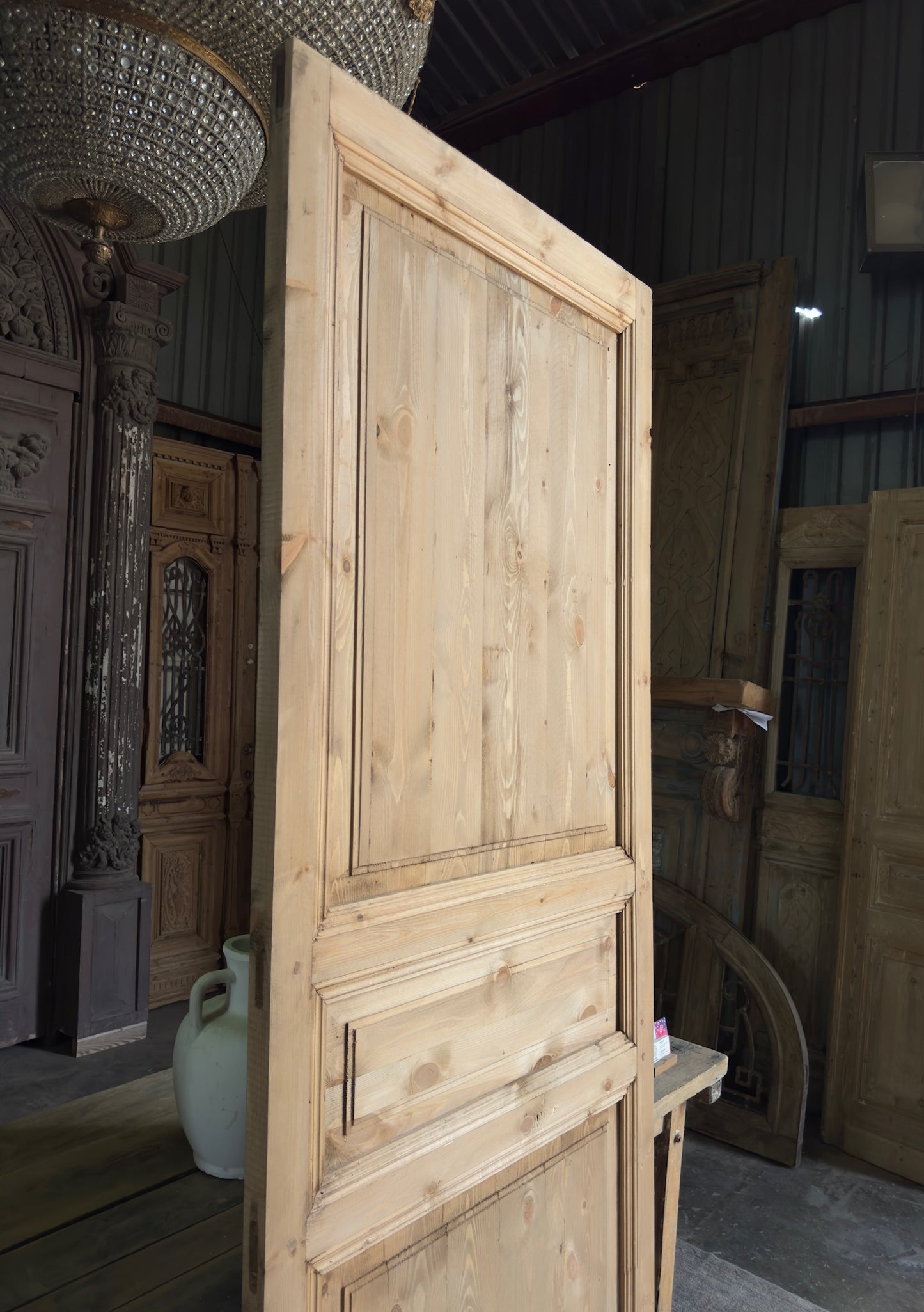 Handcrafted 3 Panel Solid Single Door - 36x96 K187