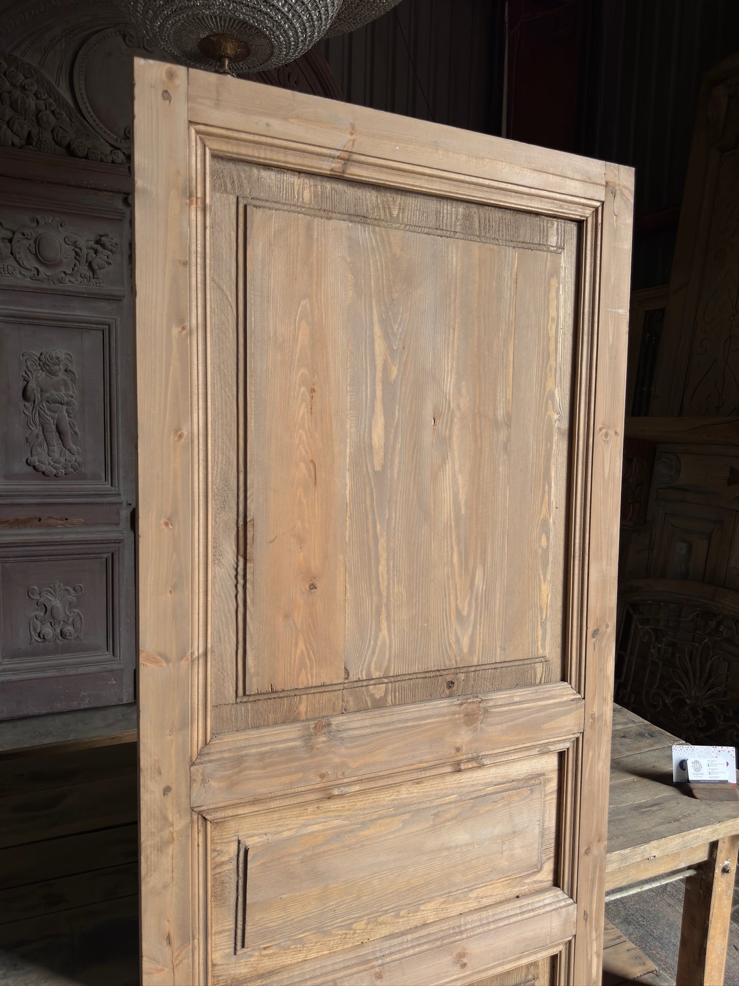 Handcrafted 3 Panel Solid Single Door - 32x80 K22
