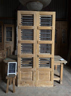 Horizontal Pattern Antique Iron French Doors - 44x89.5 K466