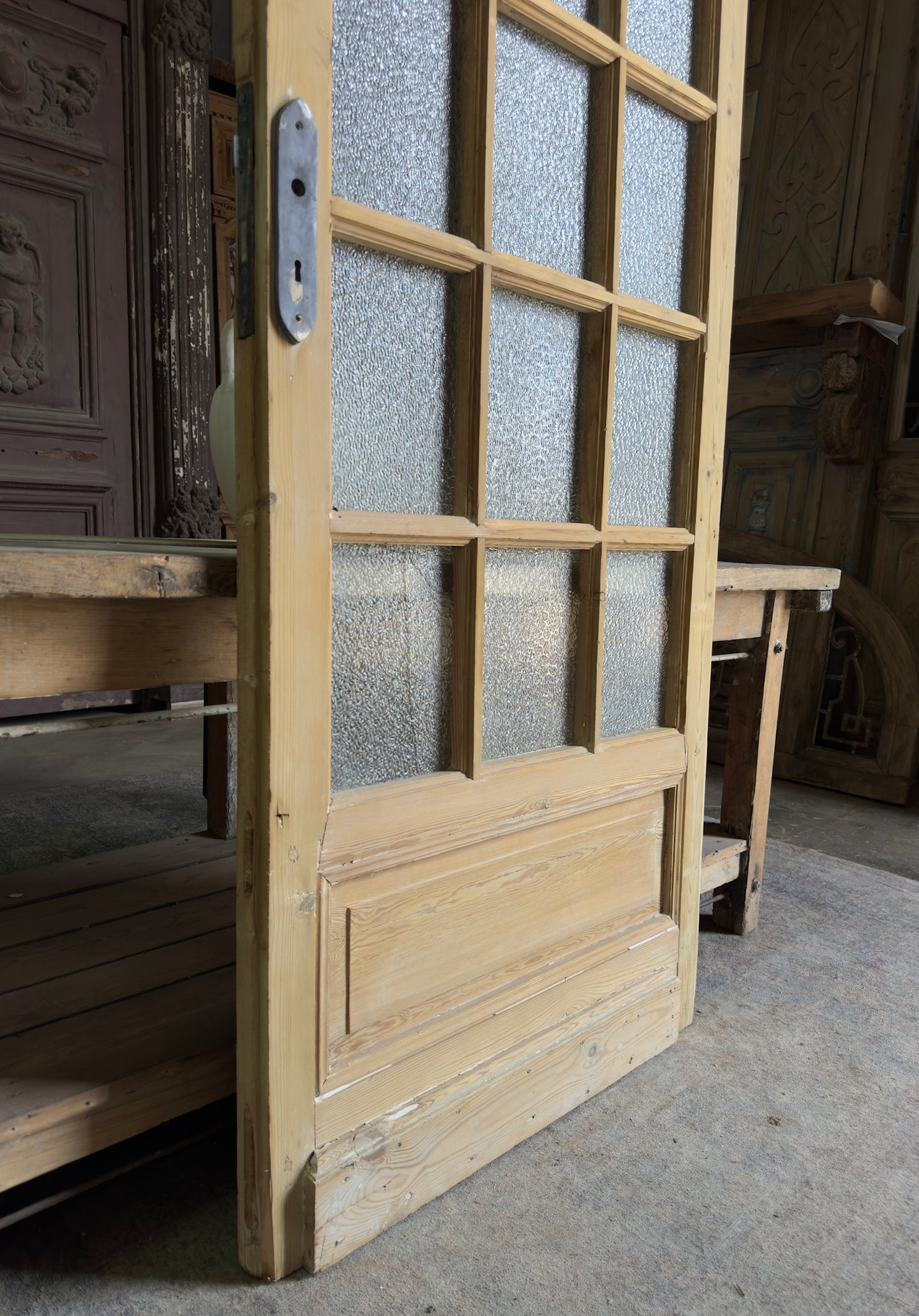 18 Lite Antique Glass Single Door - 33.75x98.5 K248