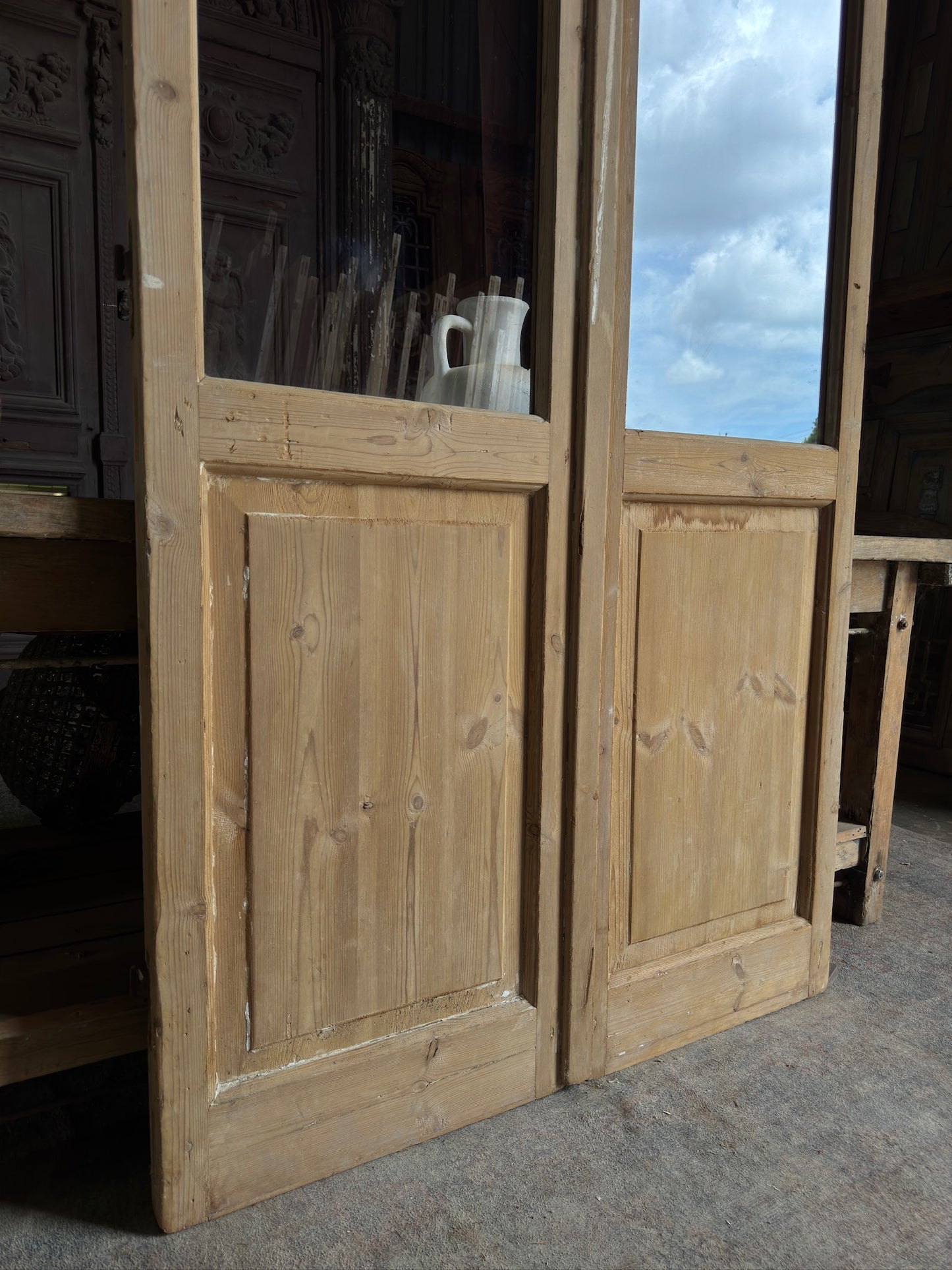 Glass Antique French Doors - 43.5x87 K94
