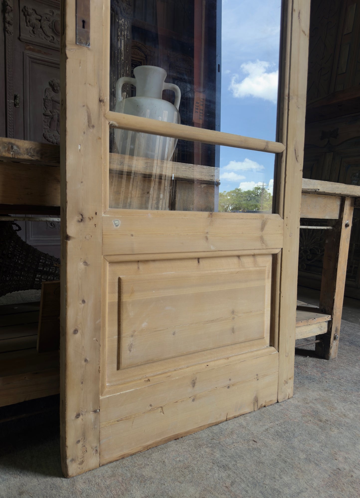 5 Lite Antique Glass Single Door - 32x98 K75