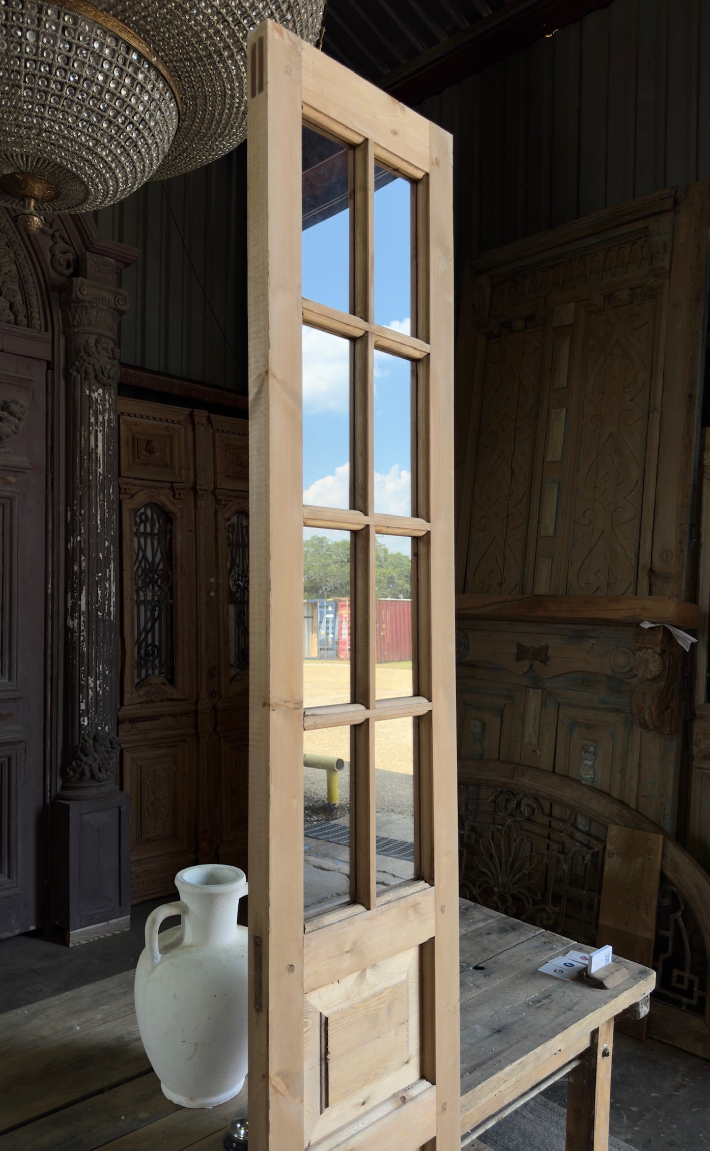 Handcrafted 8 Lite Single Glass Door - 16x96 L28