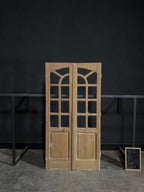 Antique Glass 7 Lite Arched French Doors - 43.5x85 - N289