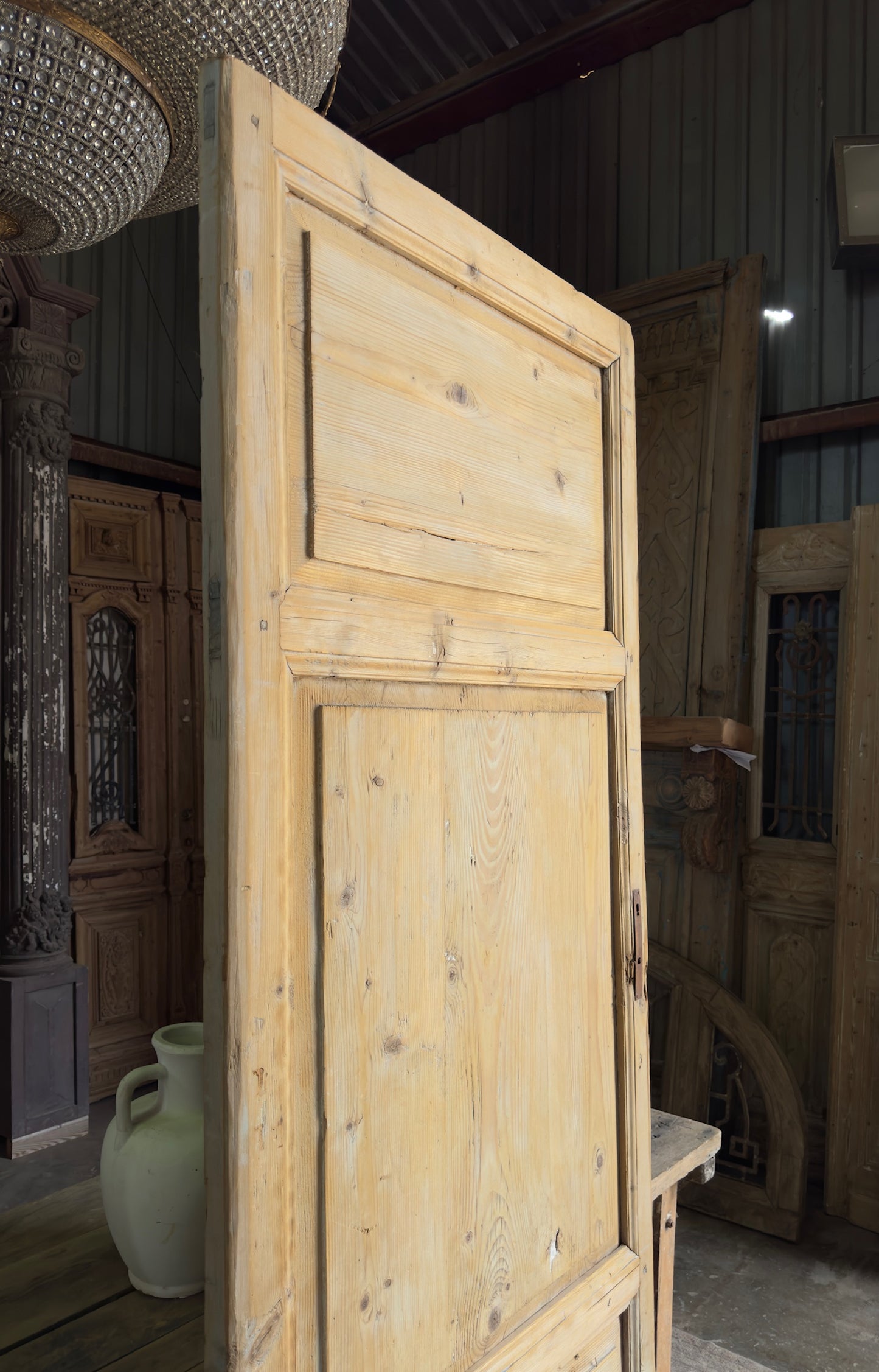 3 Panel Single Solid Antique Door - 37.5x93.5 K247