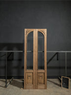 (Valencia) Handcrafted Arched Open Glass French Doors - 36x96 - N783
