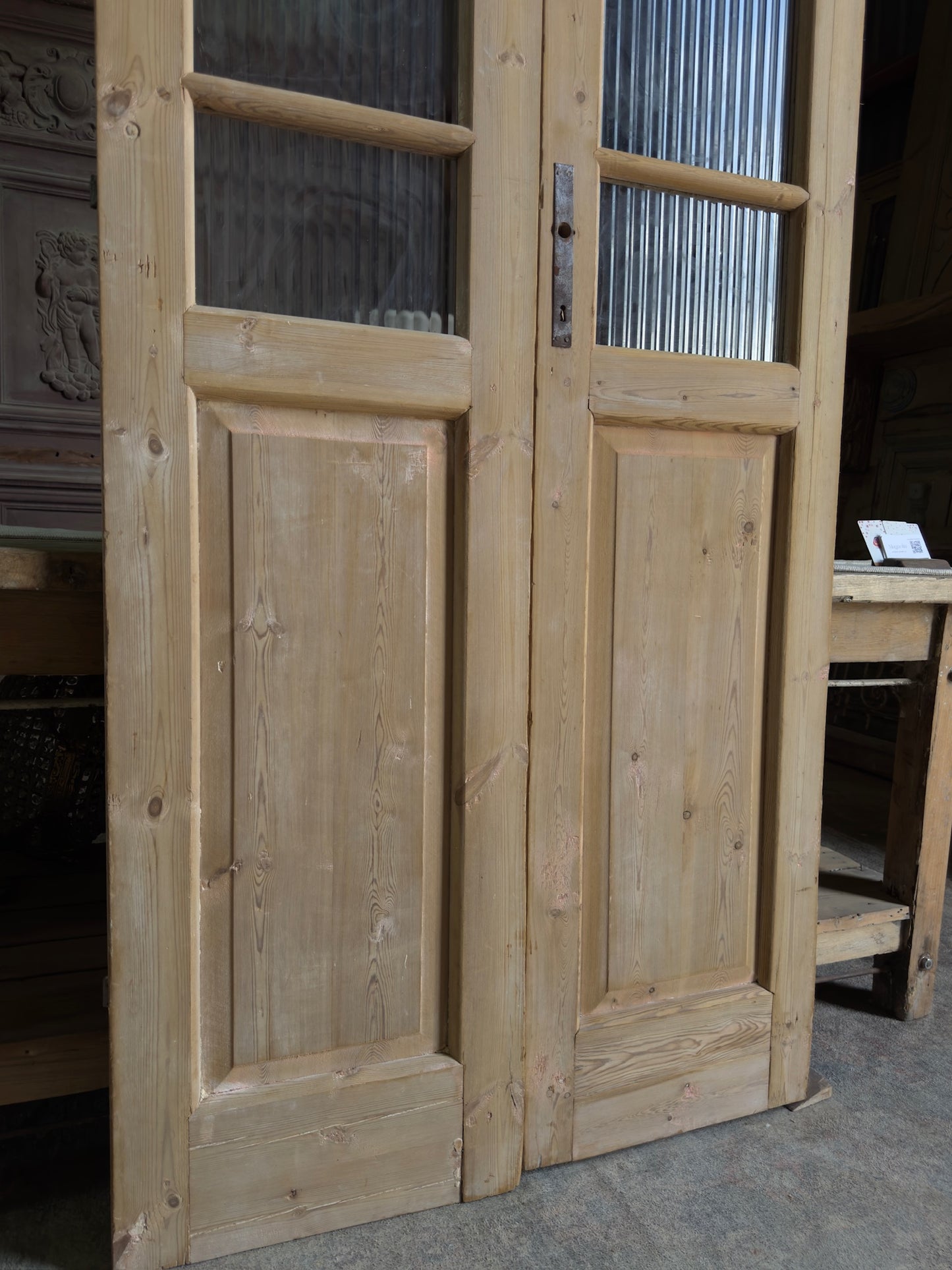 Antique Glass French Doors - 38x92 J518