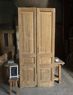 3 Panel Antique Solid French Doors - 44.75x99 K44