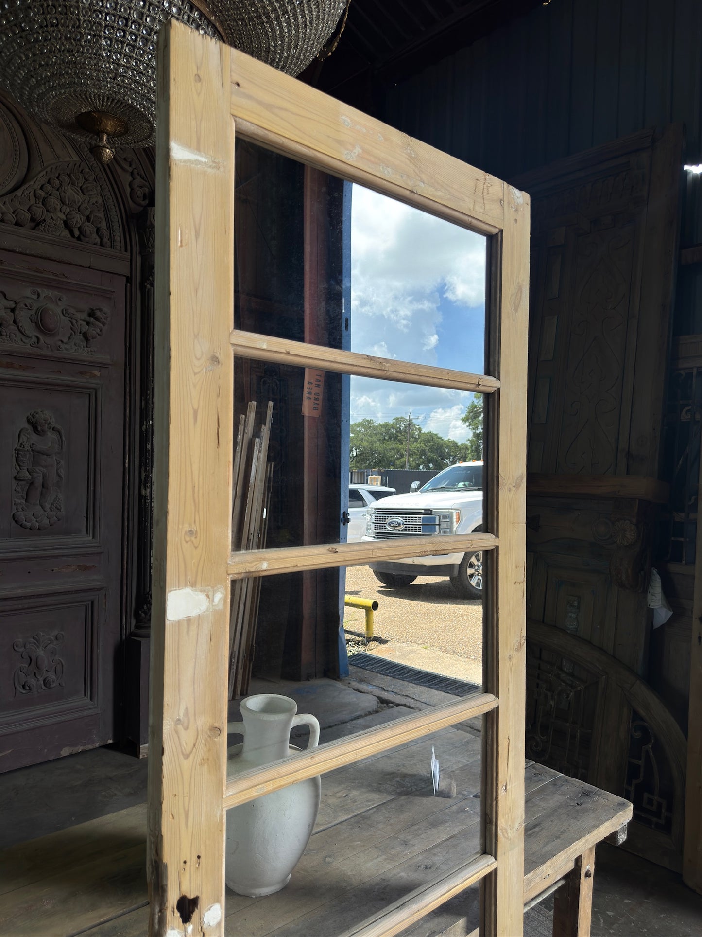 5 Lite Antique Glass Single Door - 31.75x88 K71