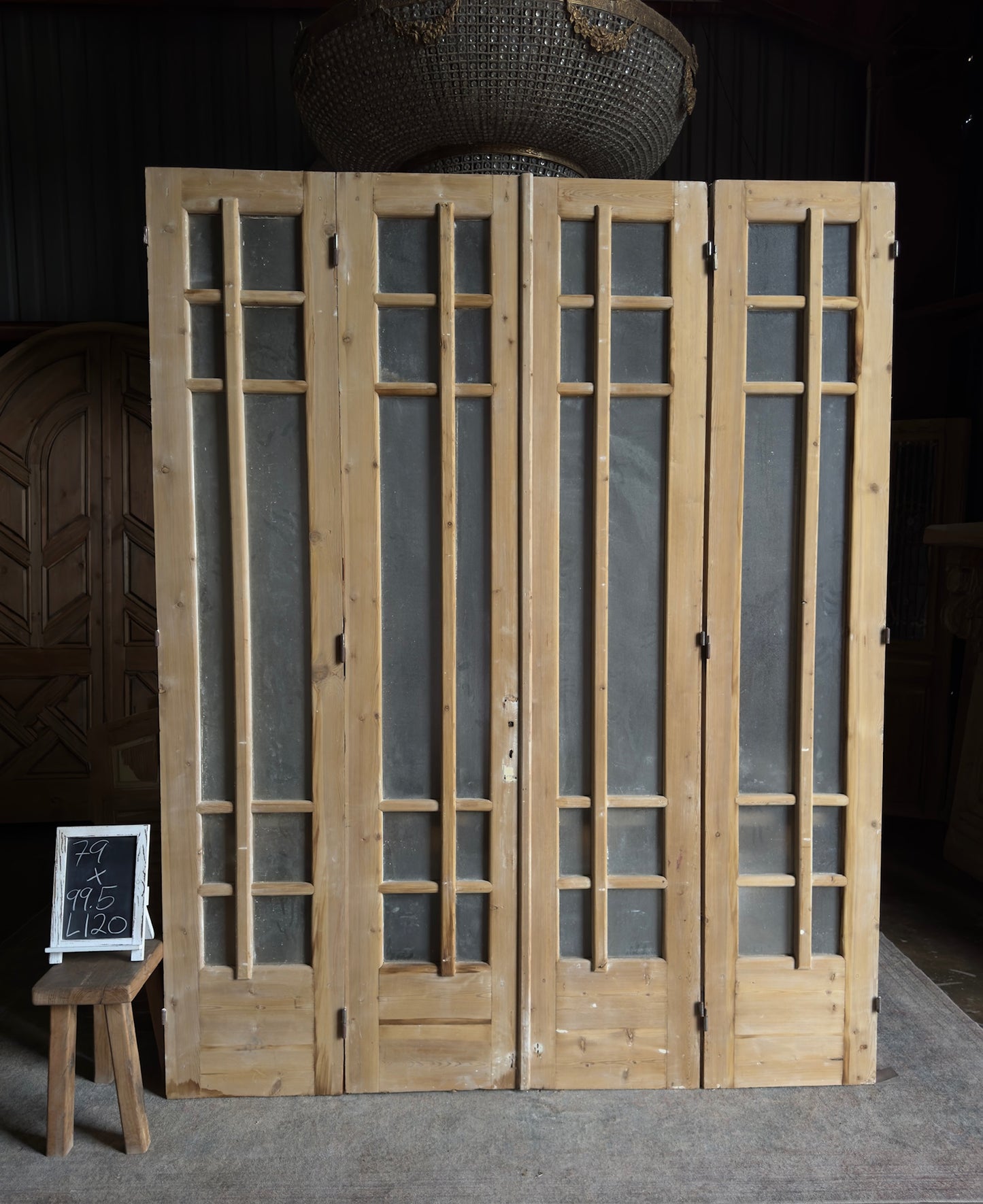 Unique Antique Bi-Fold Glass Doors - 79x99.5 - L120