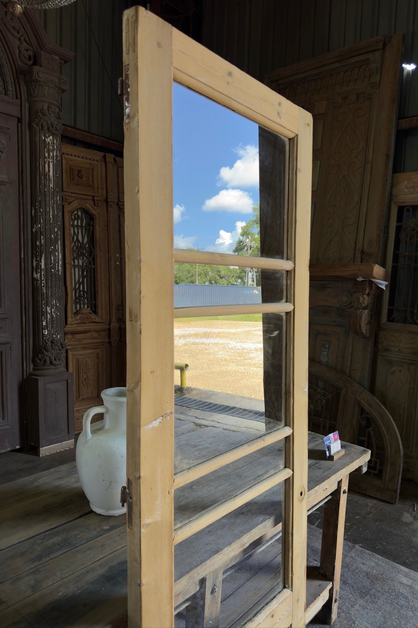 5 Lite Antique Glass Single Door - 27.5x80.5 K213