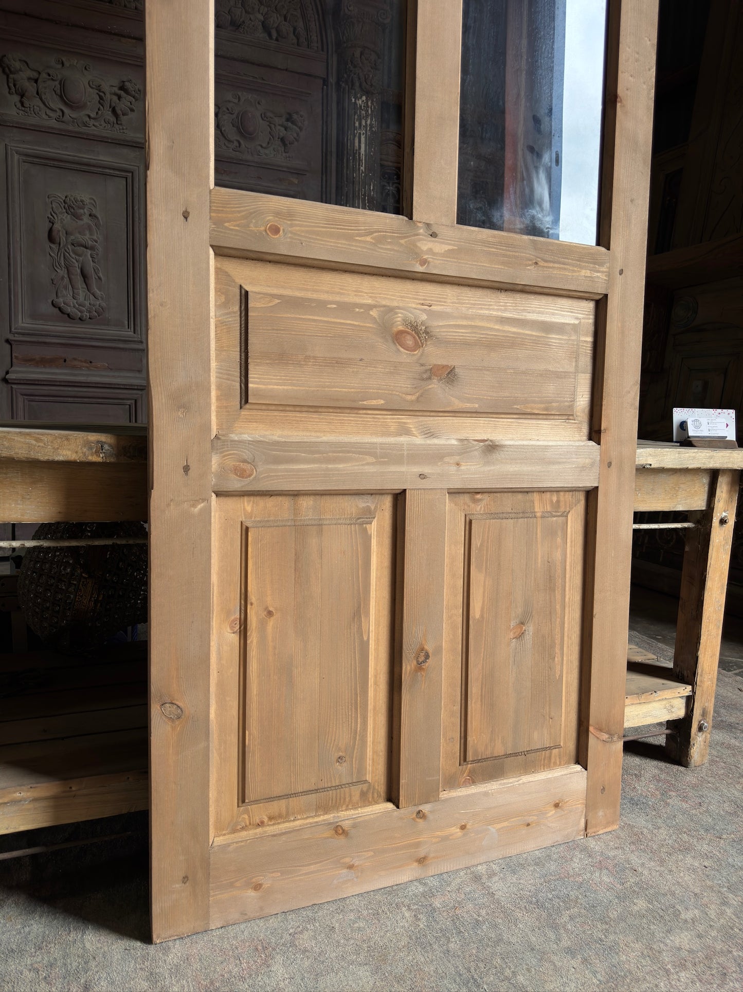 Handcrafted 2 Lite Arched Glass Door - 36x96 K17