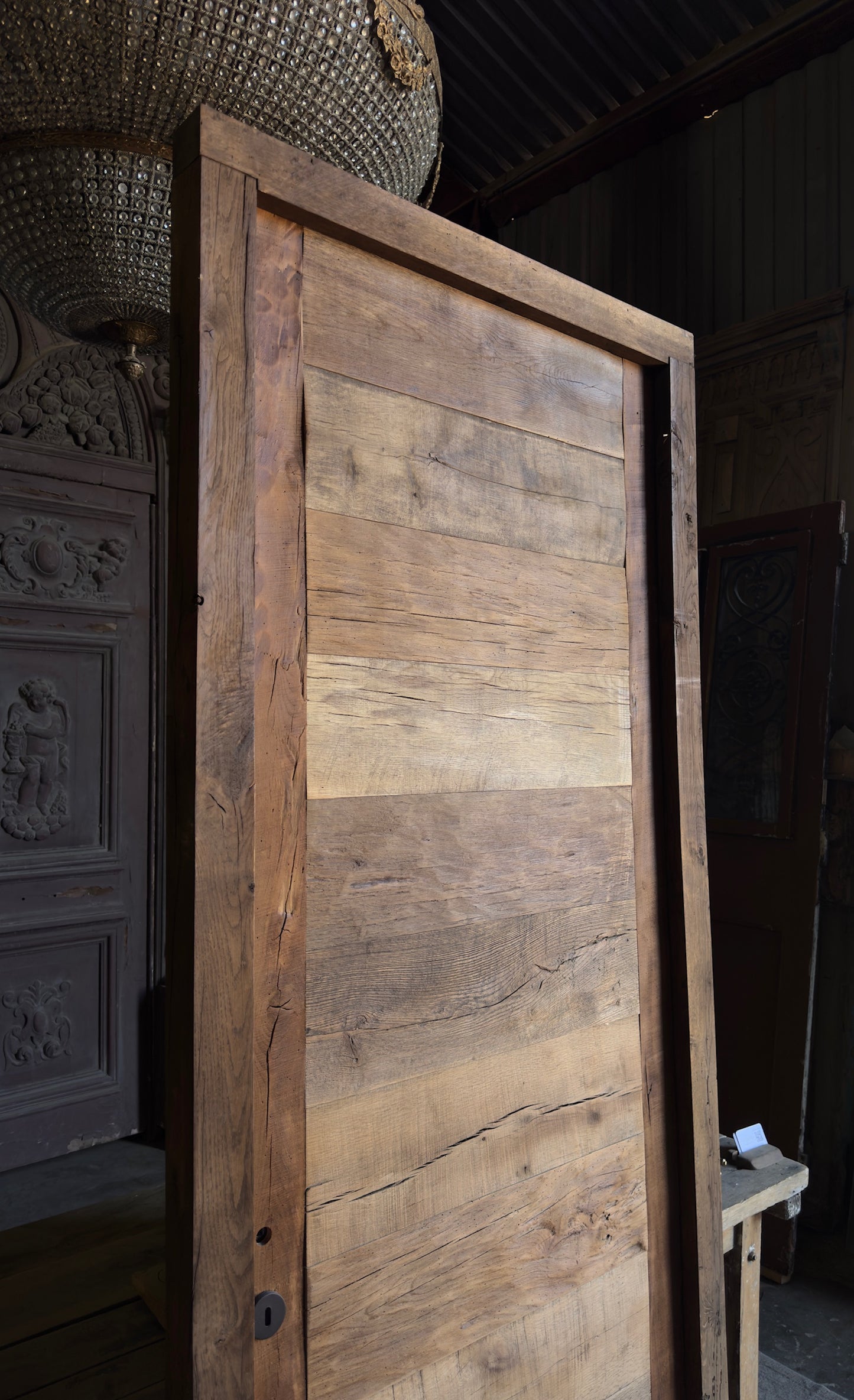 French Oak Plank Single Door - 34.5x93.5 - L453