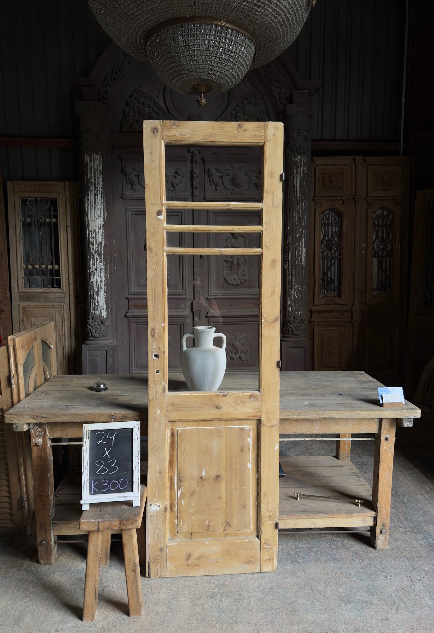 Single Antique Glass Door - 24x83 K300