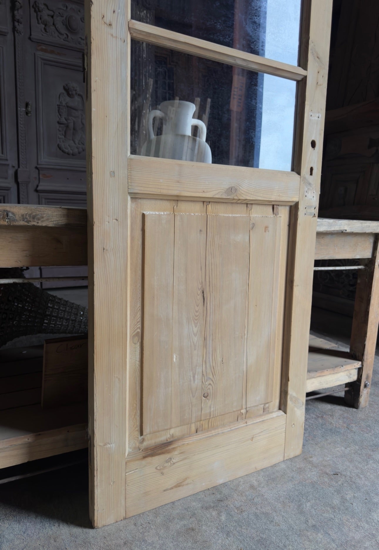 4 Lite Antique Glass Single Door - 28x85 K106