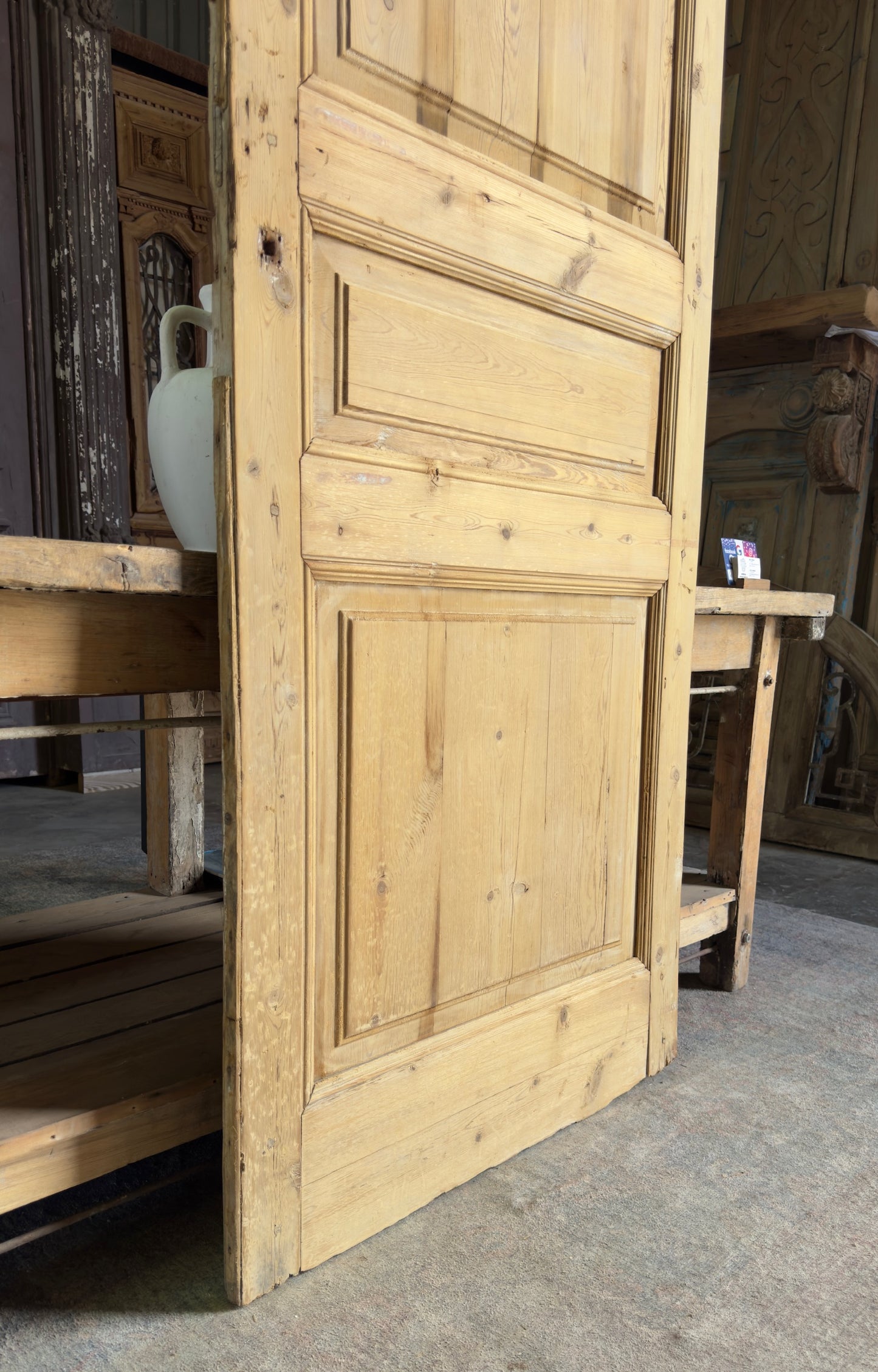 3 Panel Single Solid Antique Door - 32.75x93.5 K204