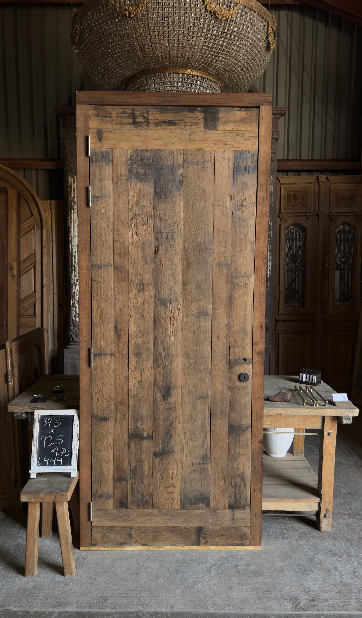 French Oak Plank Single Door - 34.5x93.5 - L444