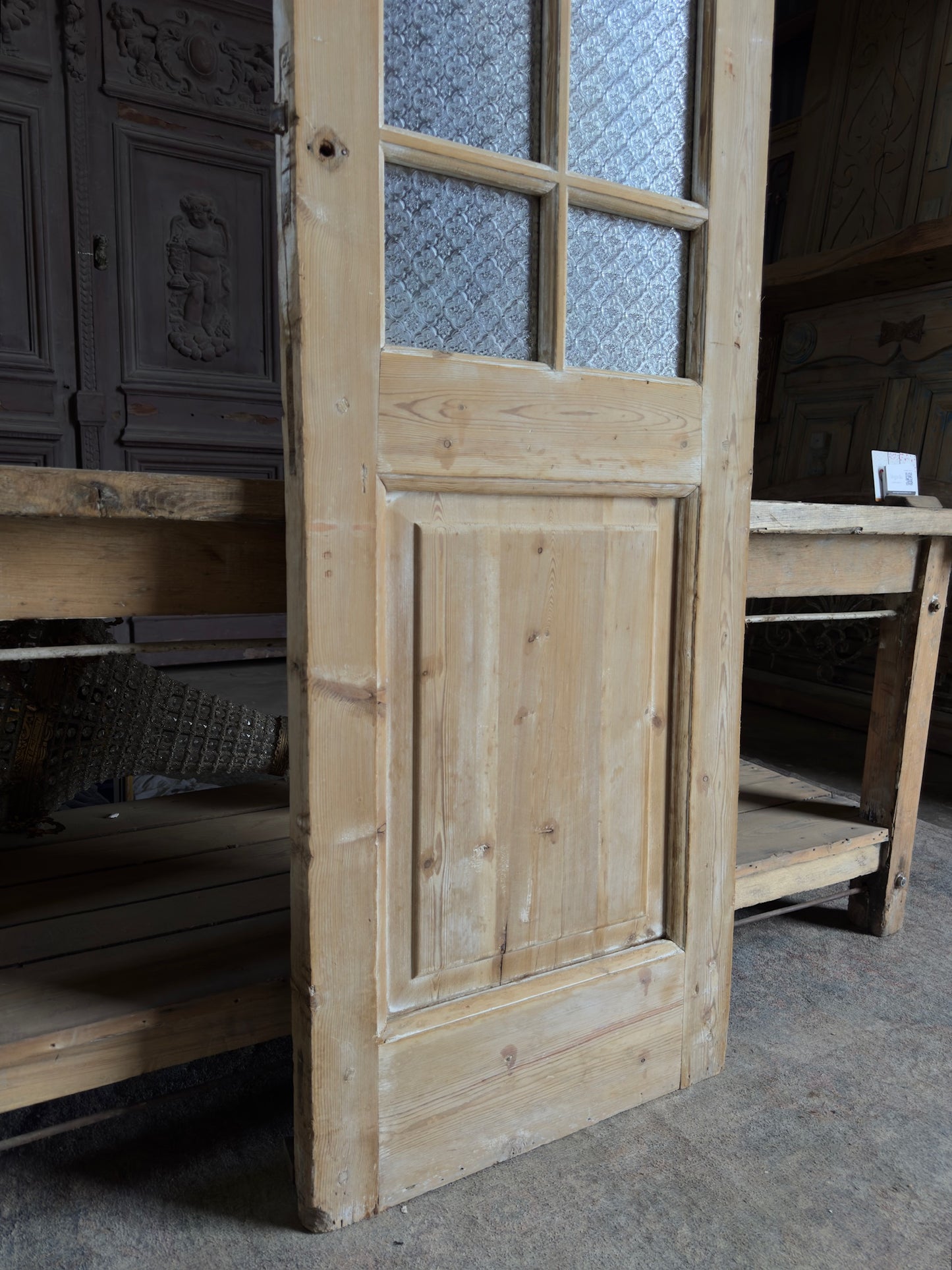 Single Antique Glass Door - 24x84 J593