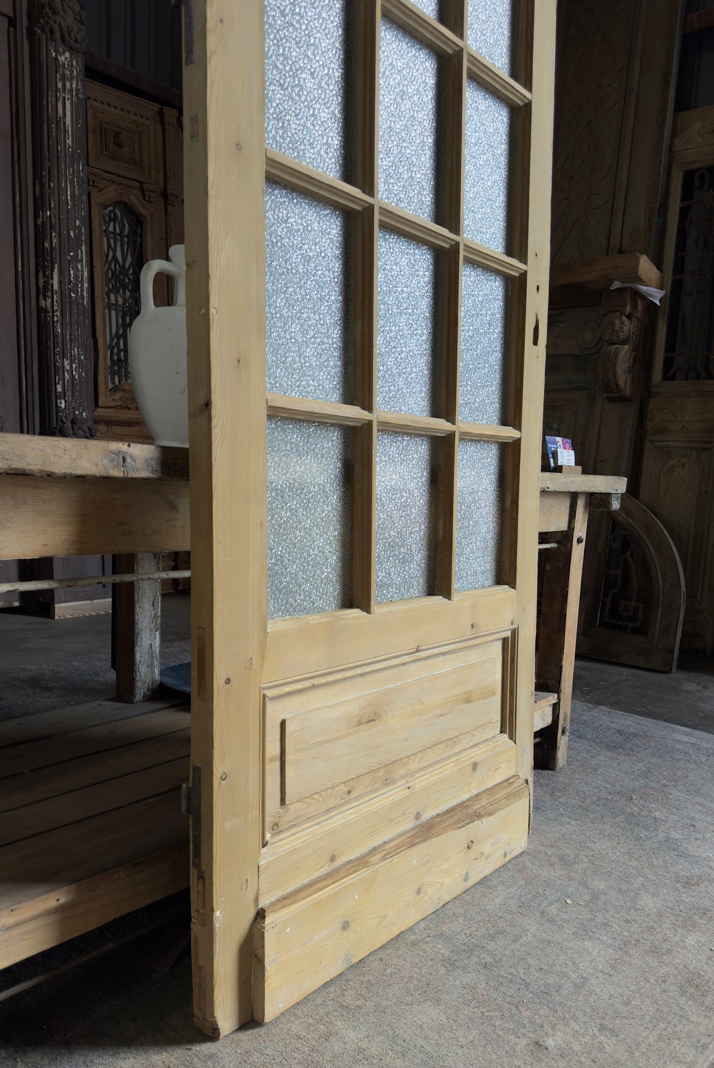18 Lite Antique Glass Single Door - 33.5x99 K217