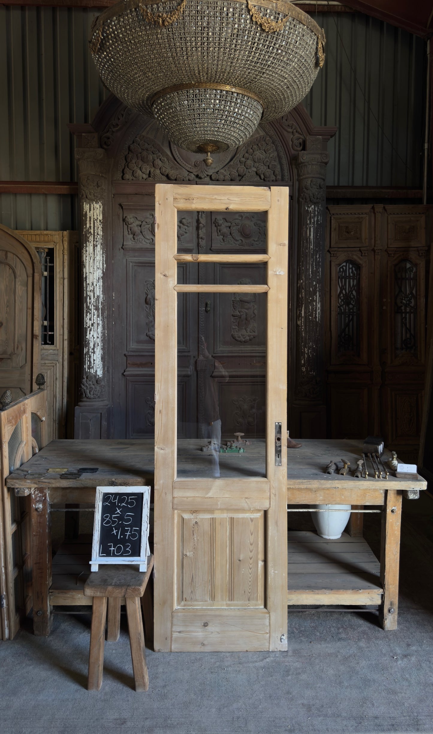 Antique Glass 2 Lite Door - 24.25x85.5 - L703