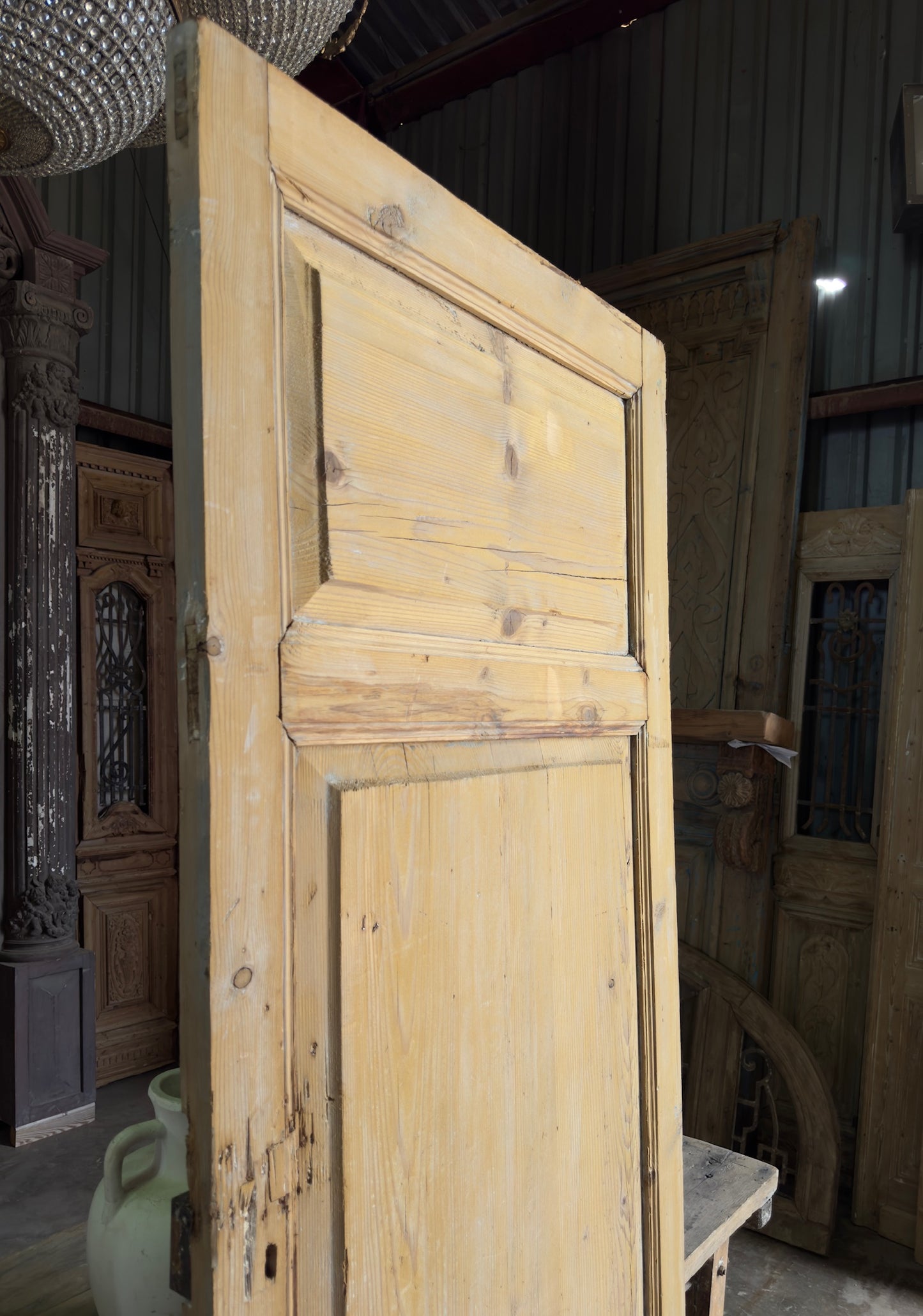 3 Panel Single Solid Antique Door - 34x87.5 K246