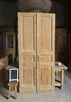 3 Panel Antique Solid French Doors - 43.75x96.5 K360