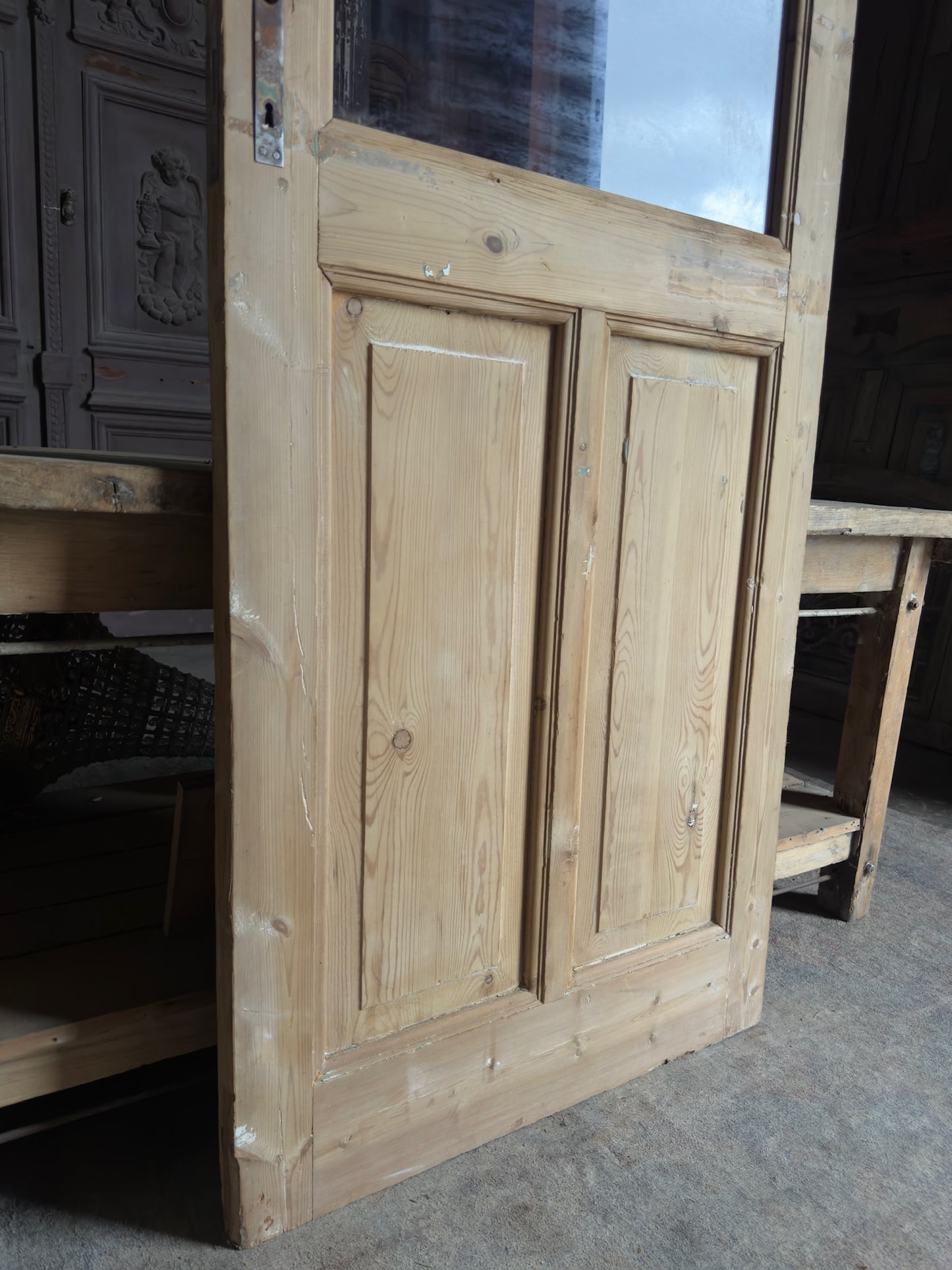 Antique Glass Single Door - 32x87 K104