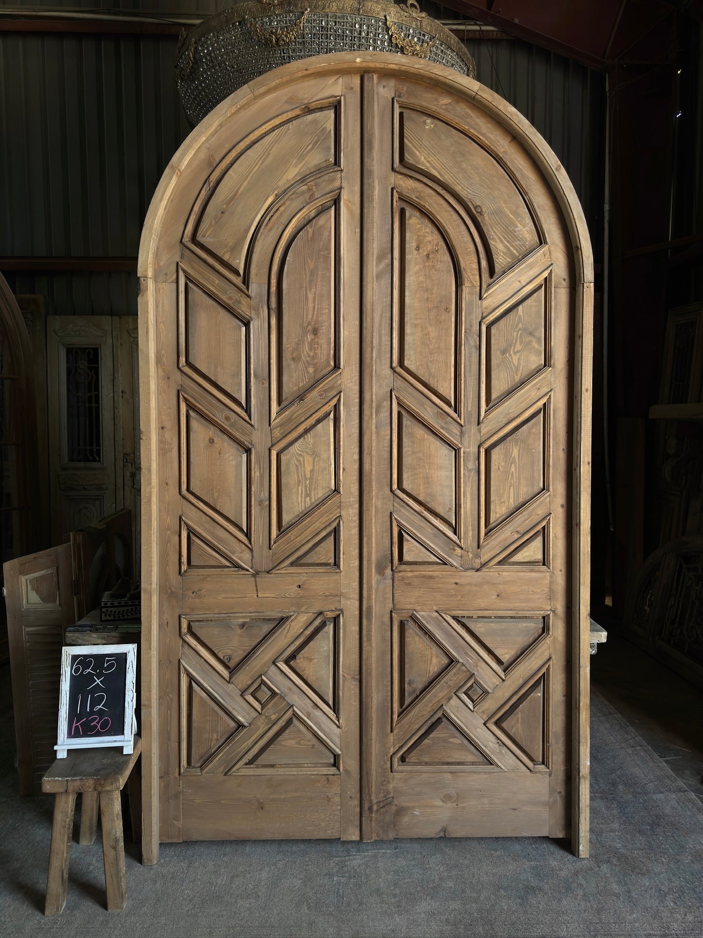 Handcrafted Grand Arched French Door Unit - 60x108 K30