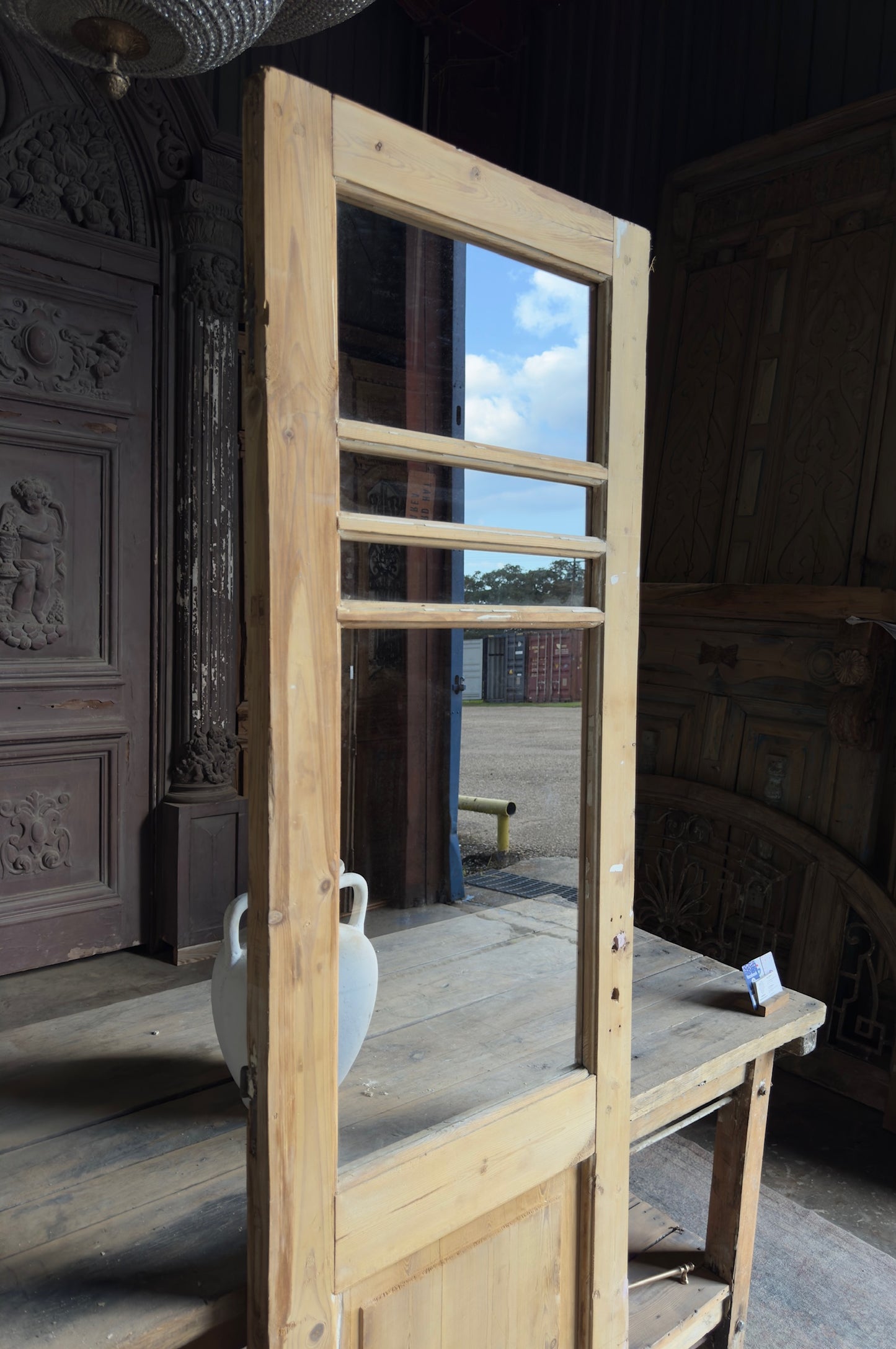 Single Antique Glass Door - 24x83 K300
