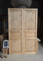 Handcrafted 3 Panel Solid French Doors - 60x96 L41