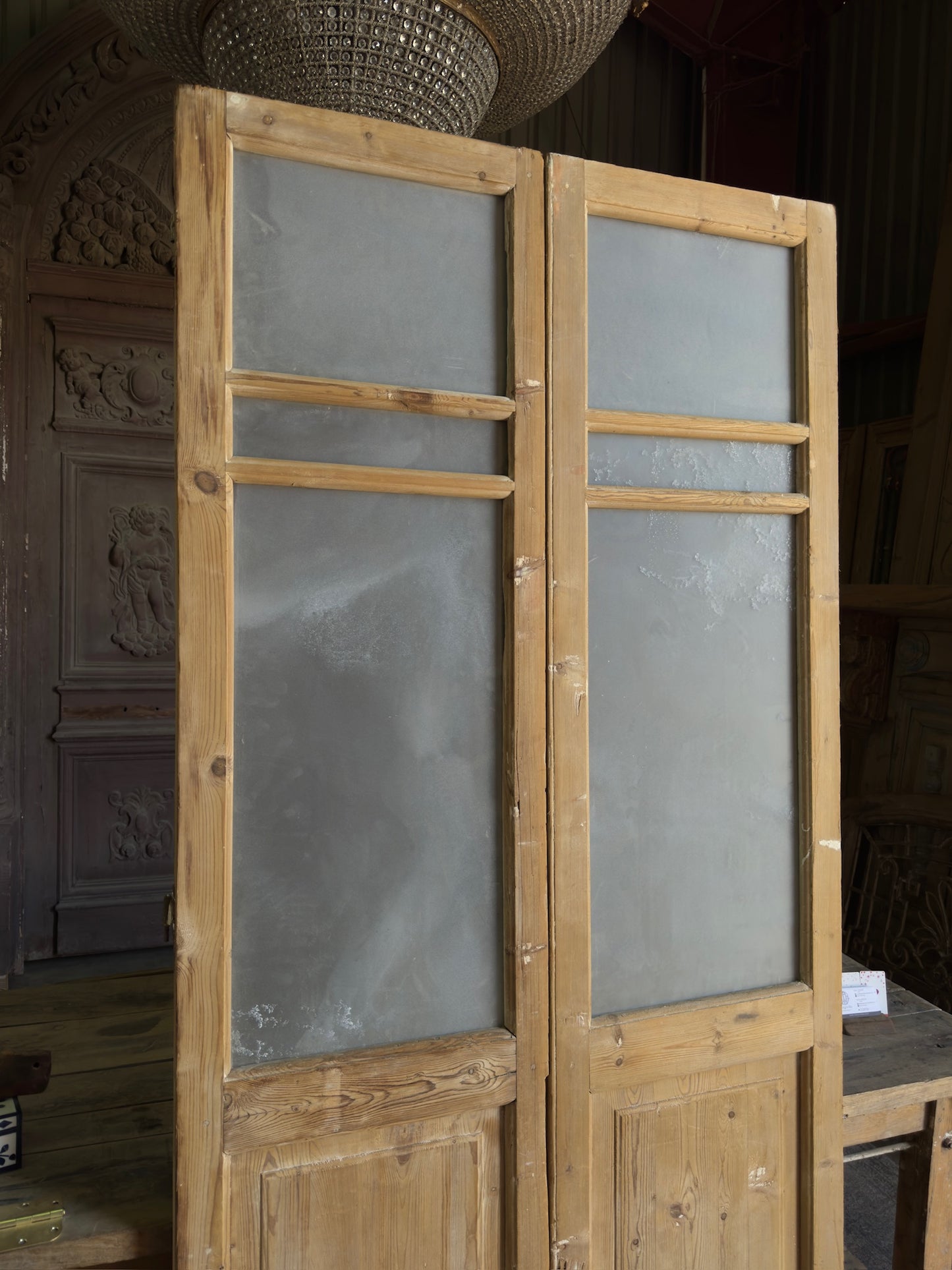 Glass Antique French Doors - 40.25x88 J564