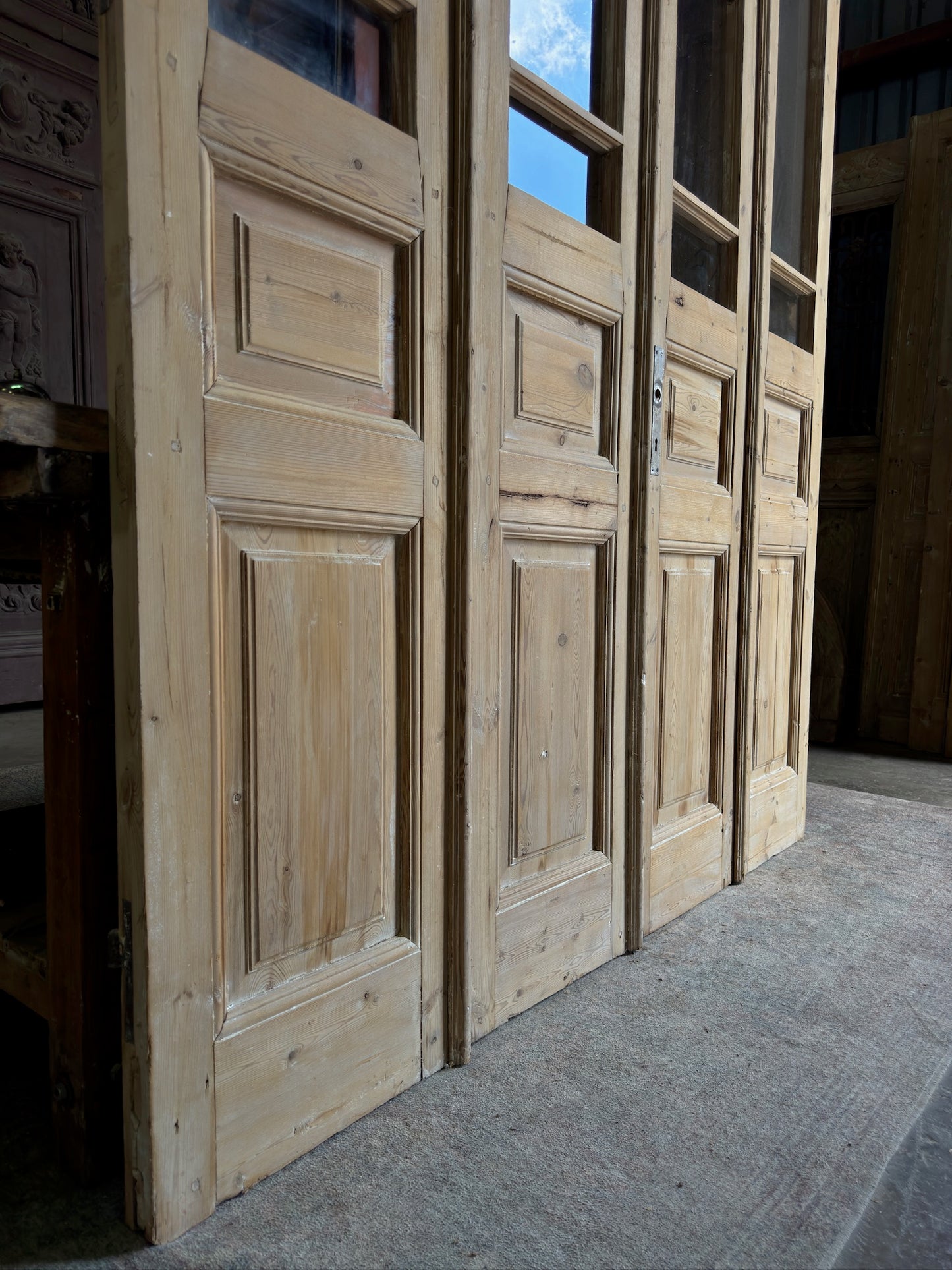Antique Bi-Fold Glass French Doors - 71x92.5 K243