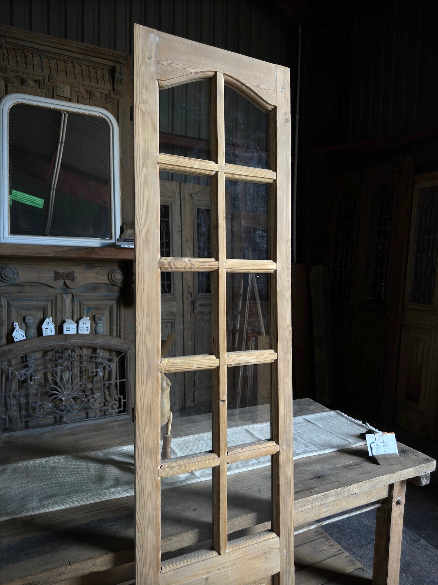 10 Light Single Antique Glass Door - 19.5x83.75 G107